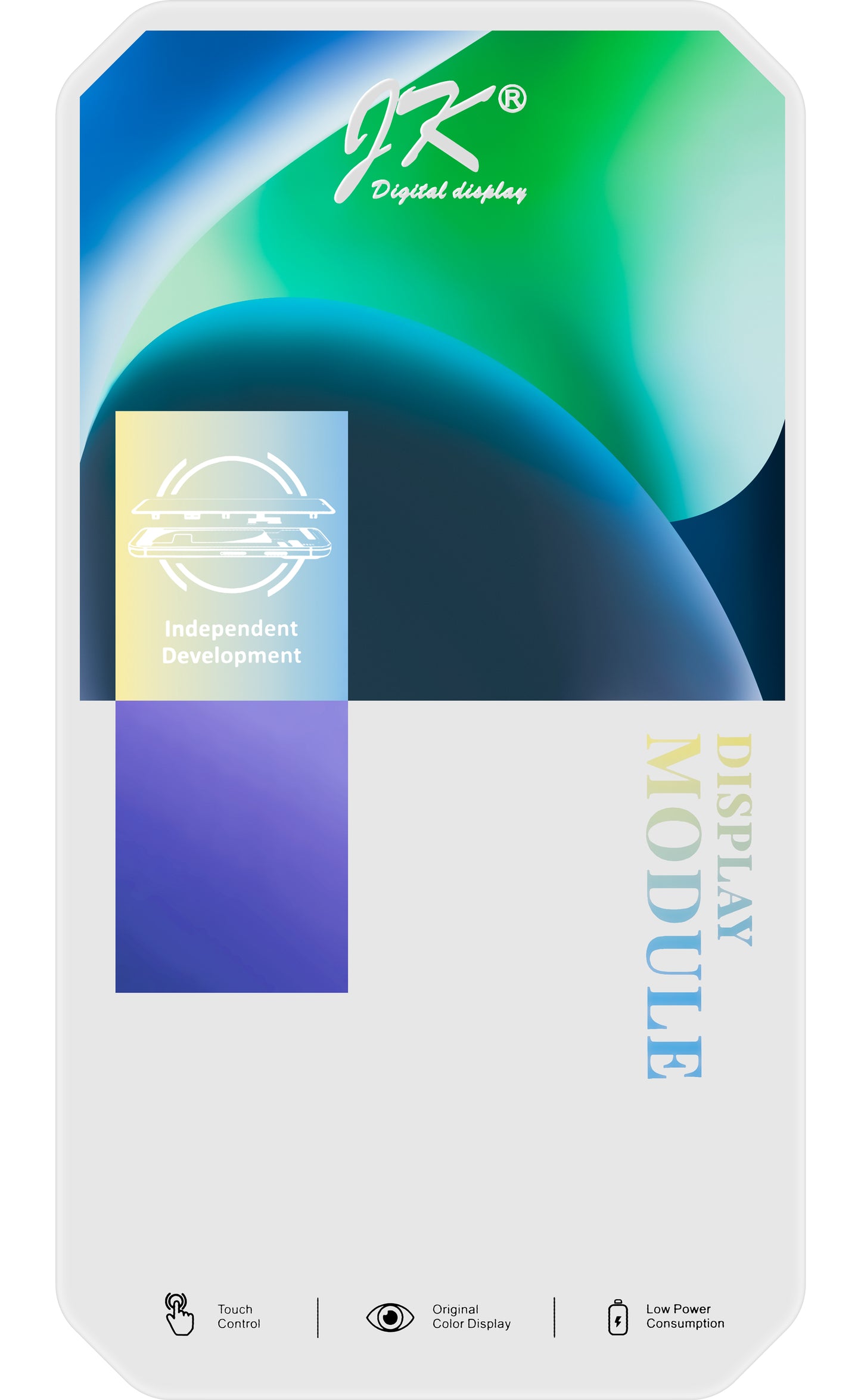 Display mit Touchscreen JK für Apple iPhone 15, mit Rahmen, LCD In-Cell IC Movable Version, Schwarz