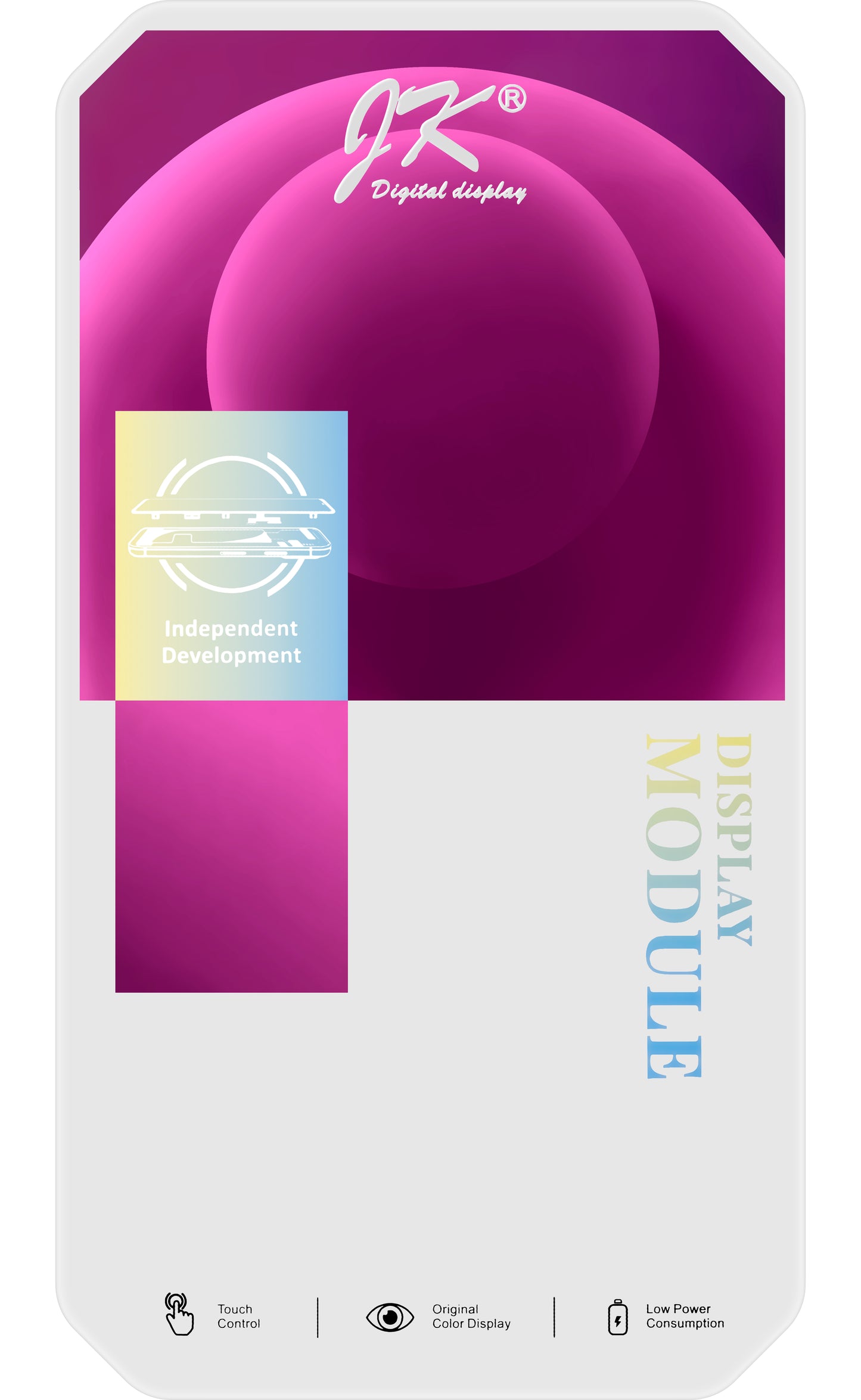 Touchscreen Display JK für Apple iPhone 12 mini, mit Rahmen, In-Cell LCD Version, Schwarz