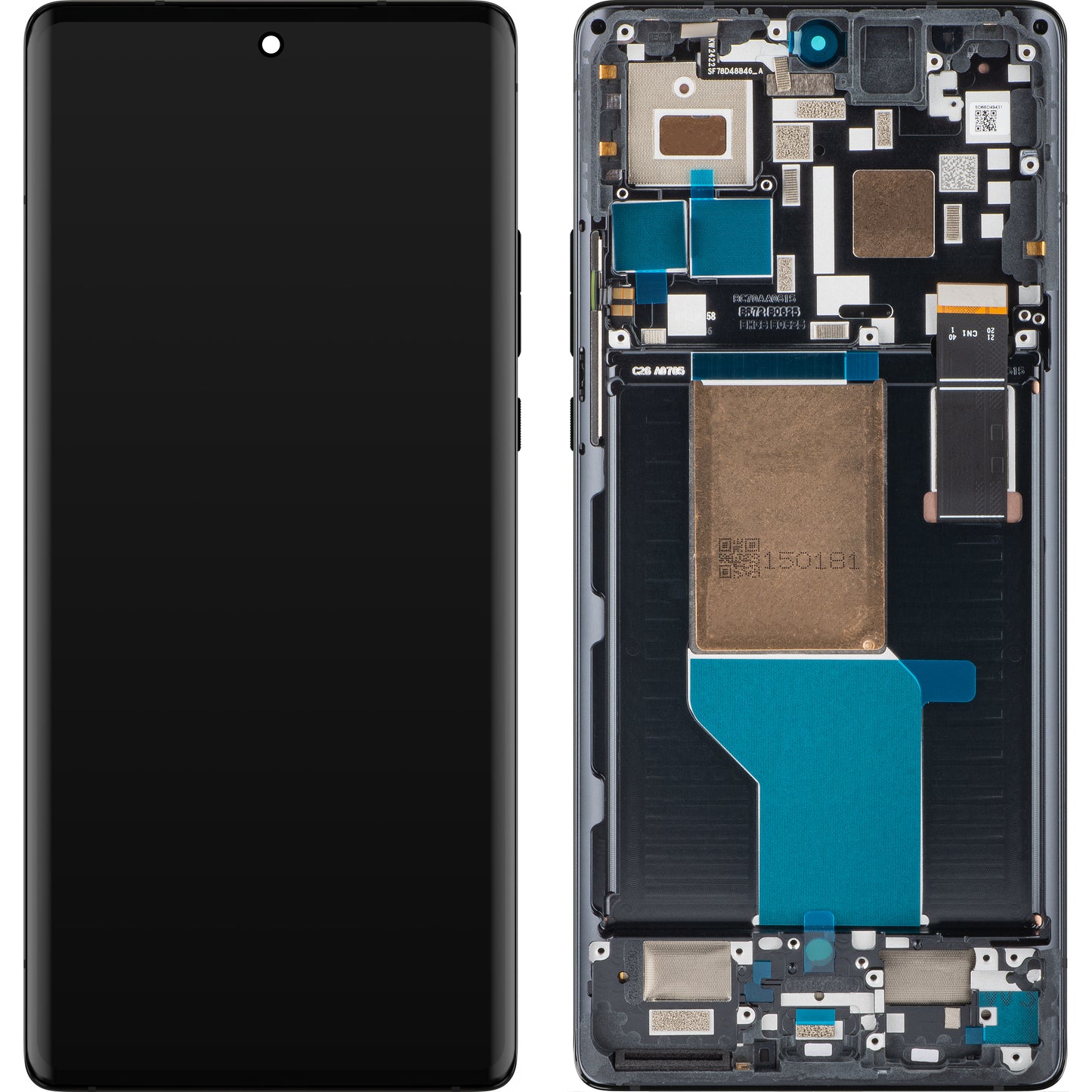 Touchscreen-Display Motorola Edge 30 Ultra, mit Rahmen, Schwarz (Interstellar Schwarz), Service Pack 5D68C21452