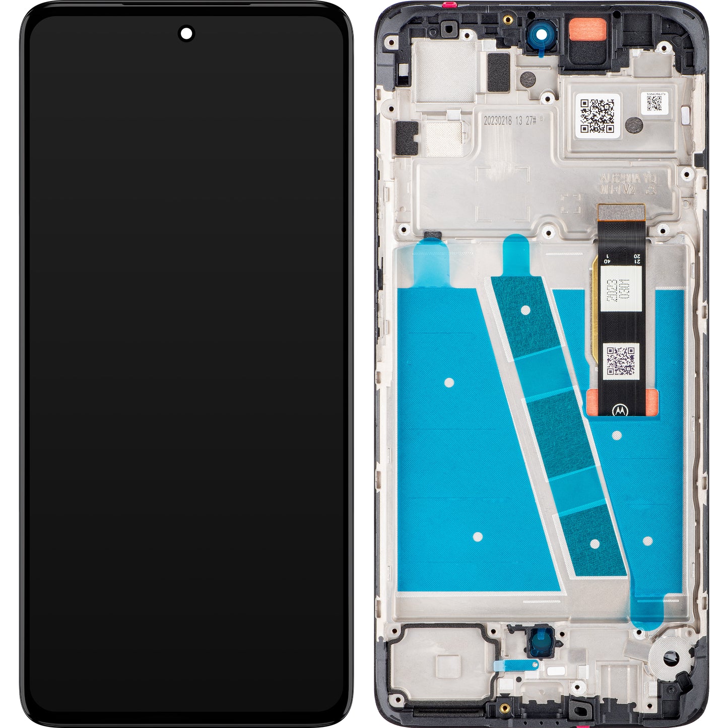 Motorola Moto Moto G72 Touchscreen Display, mit Rahmen, Schwarz, Service Pack 5D68C21701