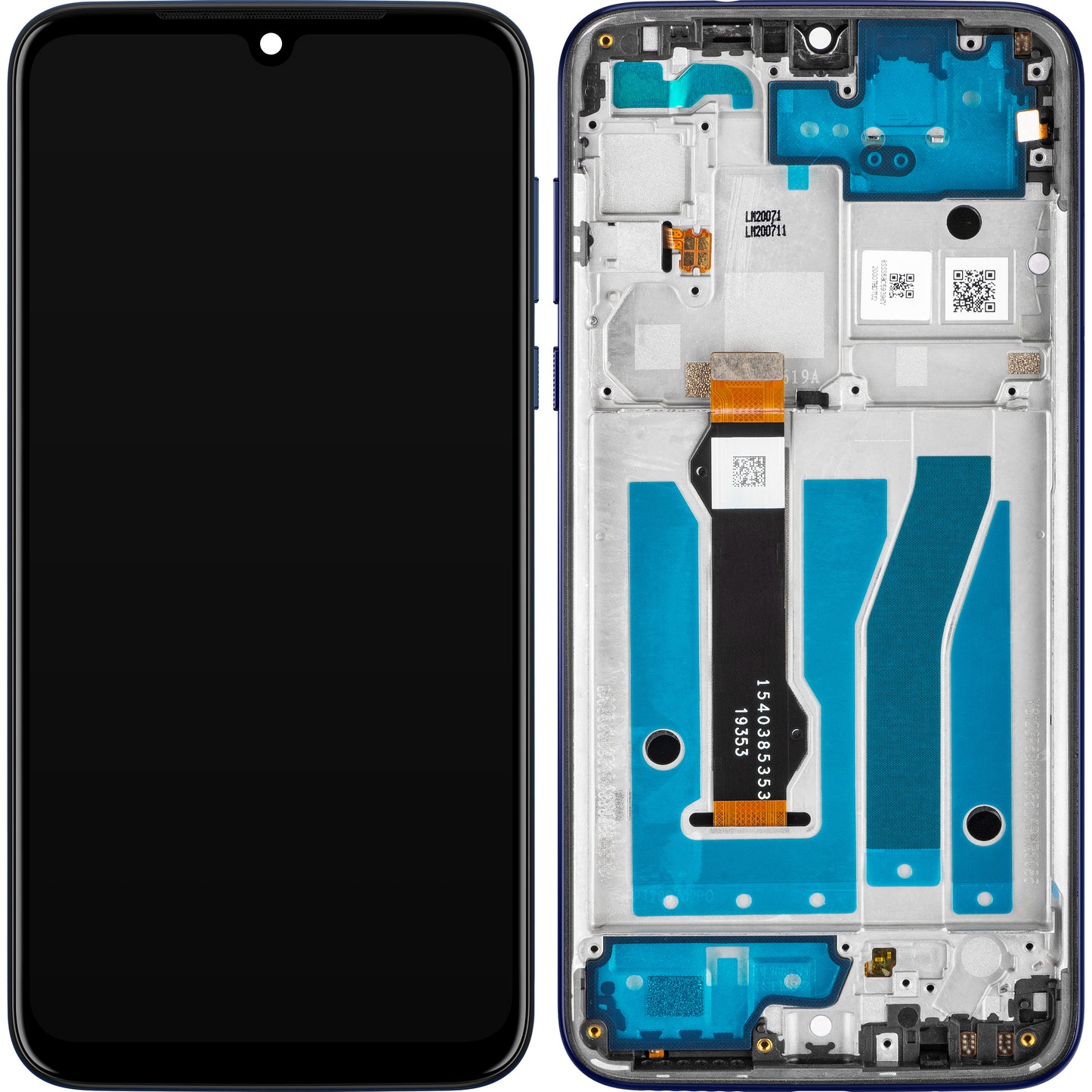 Motorola Moto G8 Plus Touchscreen Display mit Rahmen, Dunkelblau, Service Pack 5D68C15528