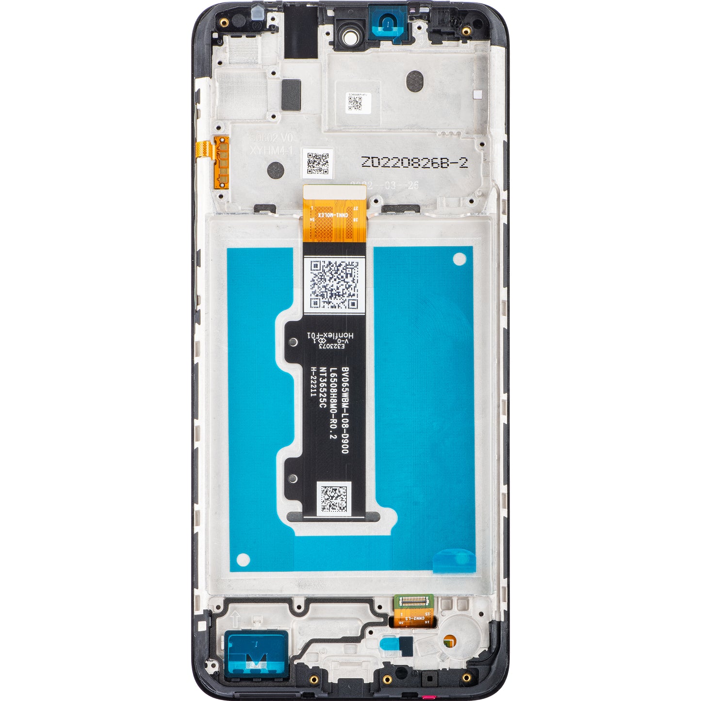 Motorola Moto E40 / E30 Touchscreen Display mit Rahmen, Schwarz, Service Pack 5D68C19697