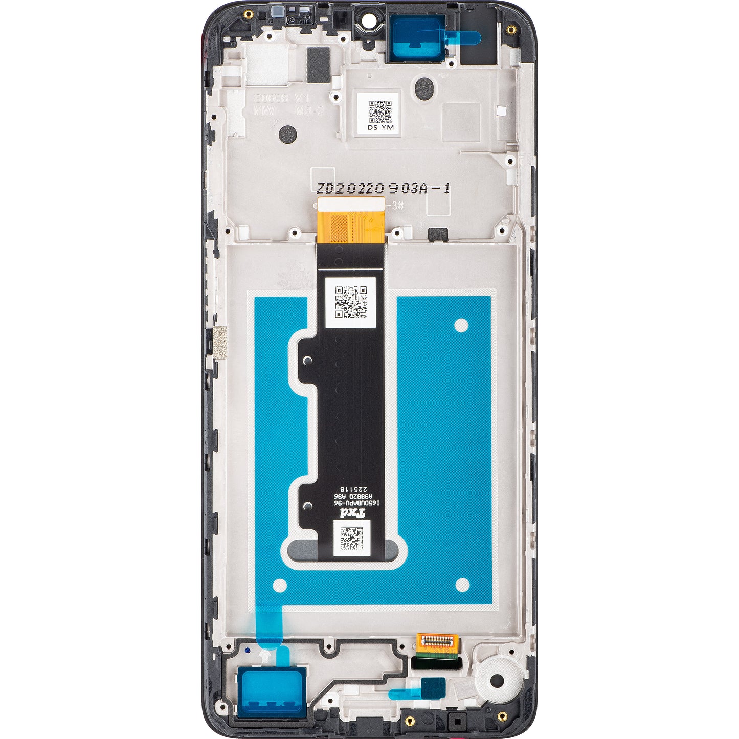 Touchscreen Display Motorola Moto E22i / E22, mit Rahmen, Schwarz, Service Pack 5D68C21594