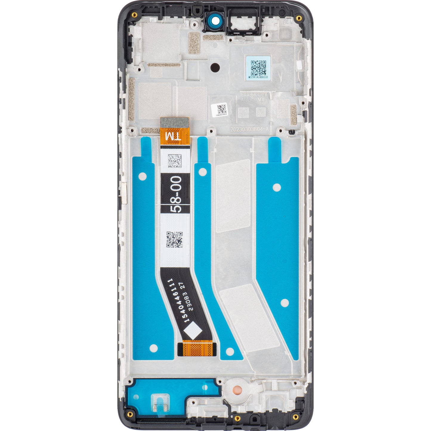 Motorola Moto G73 Touchscreen Display mit Rahmen, Schwarz, Service Pack 5D68C22272