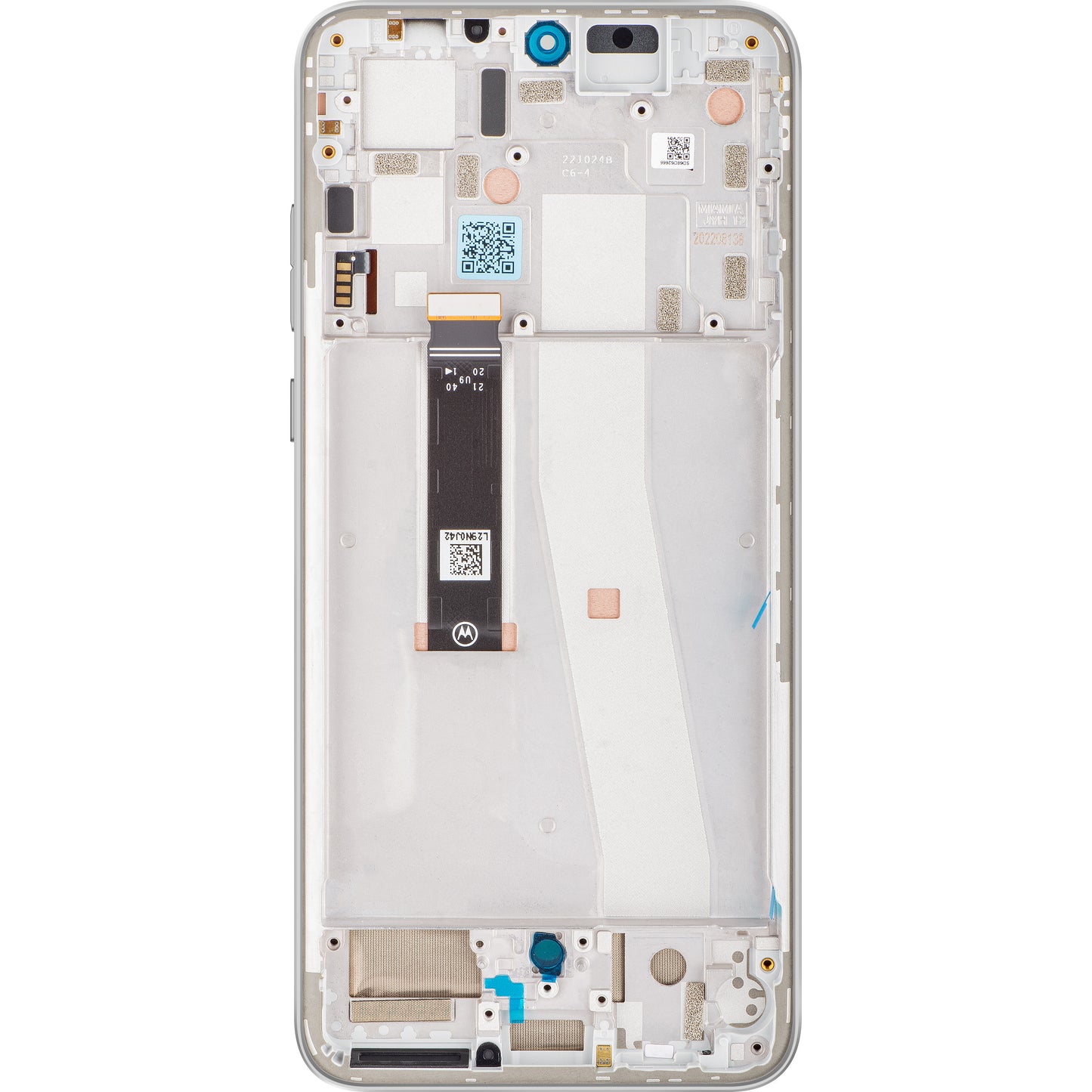 Motorola Edge 30 Neo Touchscreen-Display, mit Rahmen, Silber (Ice Palace), Service Pack 5D68C21404
