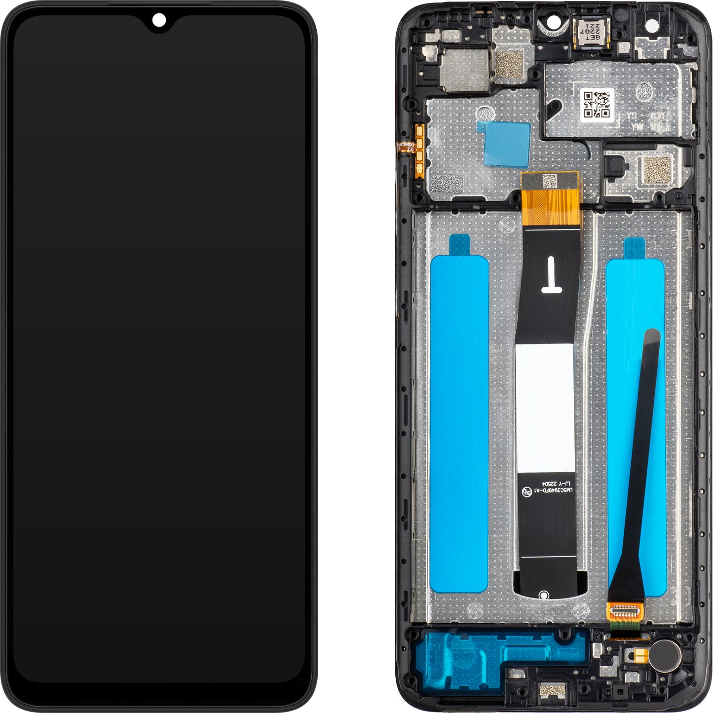 MP-Touchscreen-Display kompatibel mit Xiaomi Redmi 12C, mit Rahmen, Schwarz, Swap