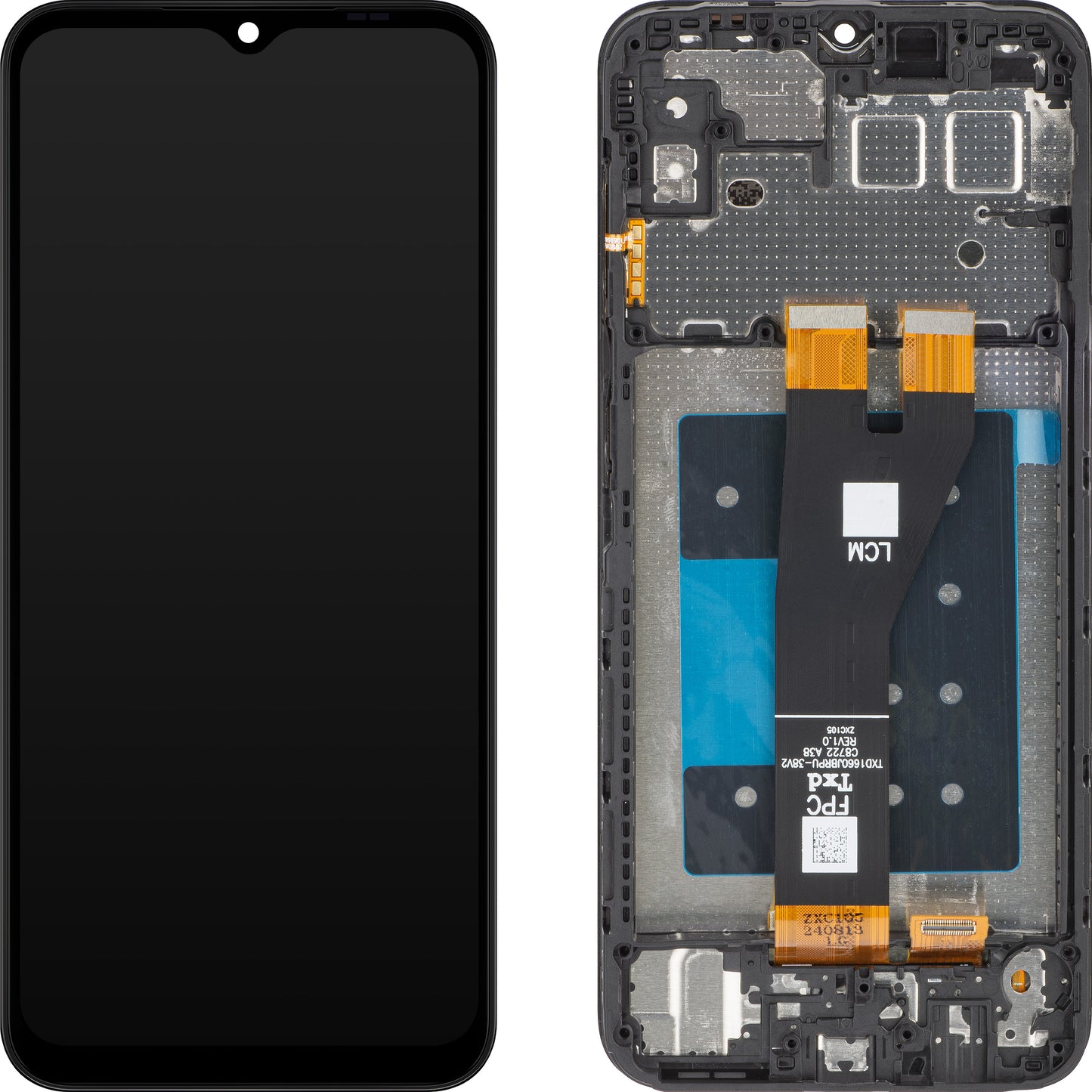 MP Touchscreen Display kompatibel zu Samsung Galaxy A14 5G A146, mit Rahmen, Schwarz