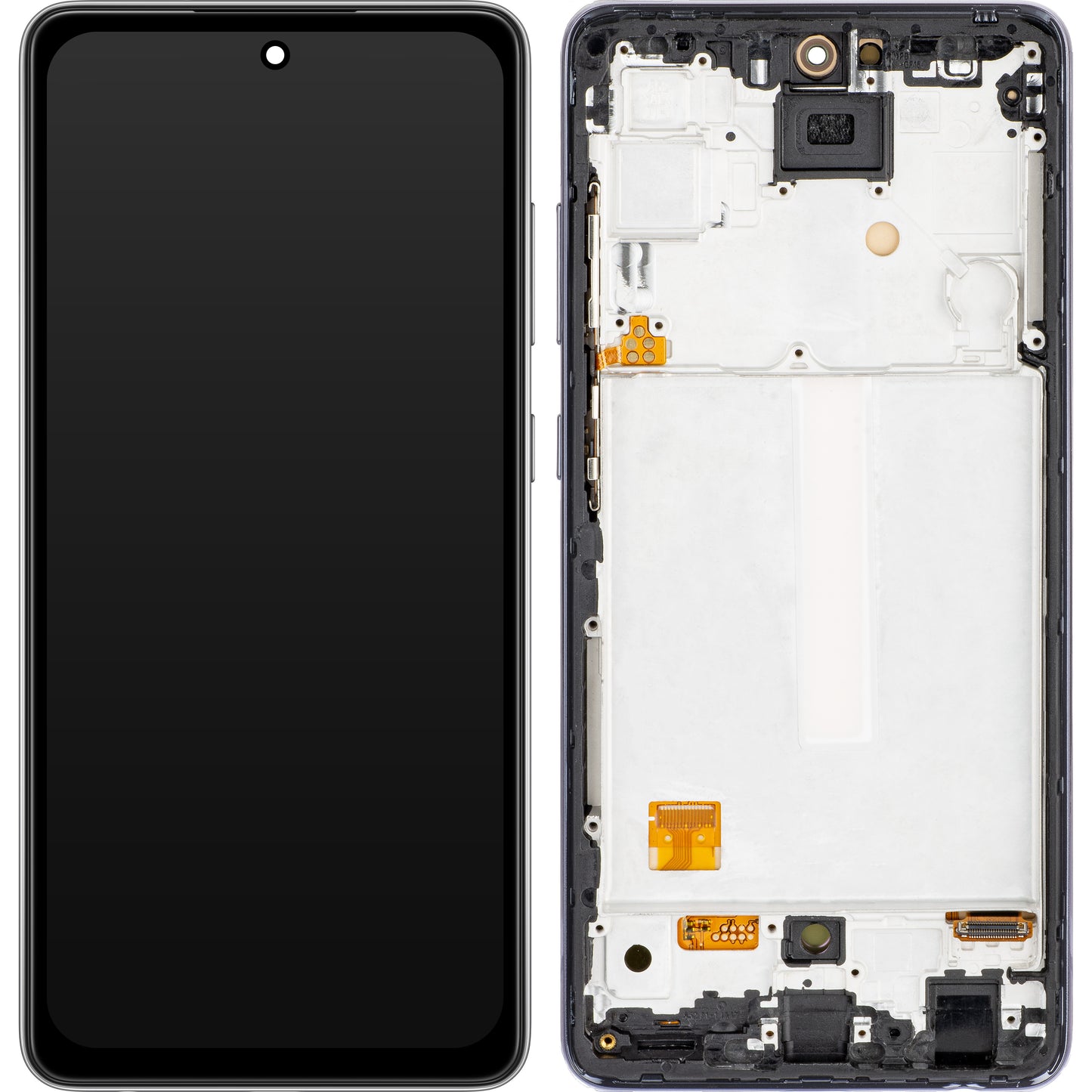 MP Touchscreen Display kompatibel zu Samsung Galaxy A52s 5G A528 / A52 5G A526 / A52 A525, mit Rahmen, OLED Version, Schwarz