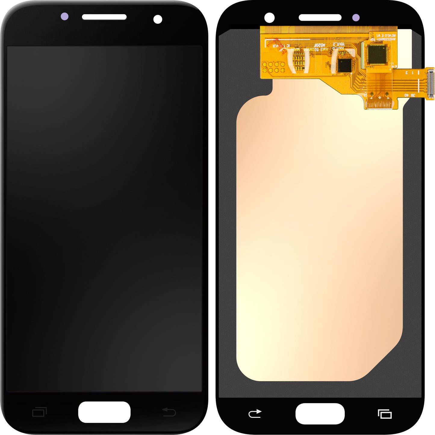 Display mit Touchscreen MP kompatibel mit Samsung Galaxy A5 (2017) A520, OLED-Version