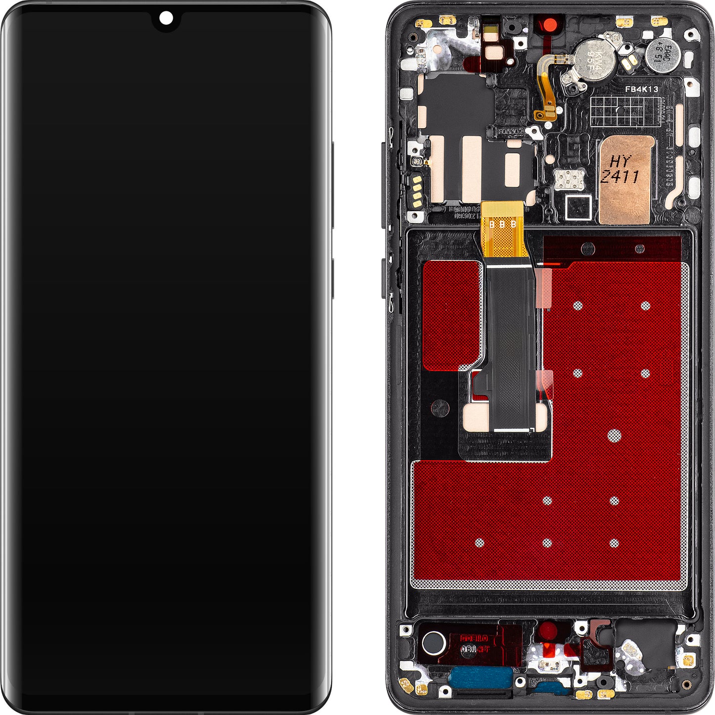 MP Touchscreen Display kompatibel mit Huawei P30 Pro, mit Rahmen, OLED Version, Schwarz