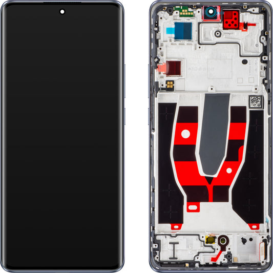 Oppo Reno10 Touchscreen Display mit Rahmen, Blau (Eisblau), Service Pack 621029000061