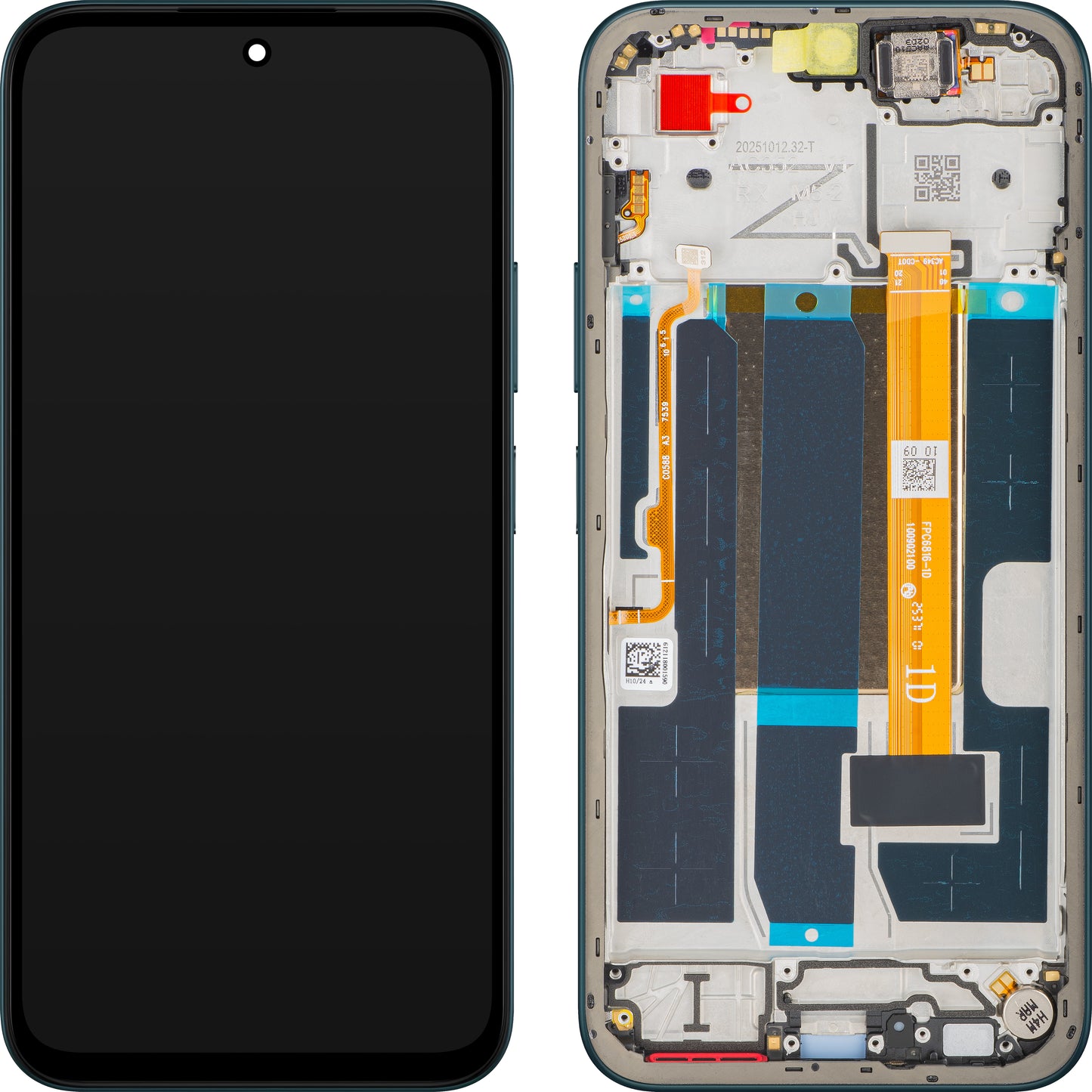 Display mit Touchscreen Oppo A6 4G, mit Rahmen, Blau (Sapphire Blue), Service Pack 621029000743