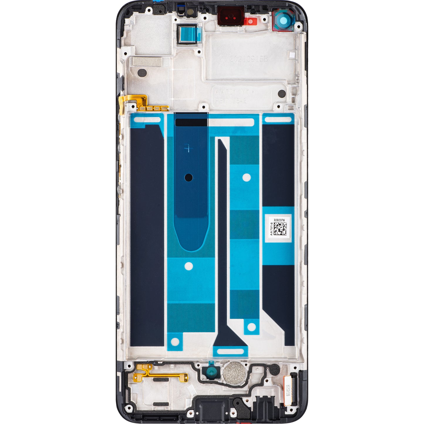 Realme 8 Pro Touchscreen Display Realme 8 Pro, mit Rahmen, Schwarz, Service Pack 4130052