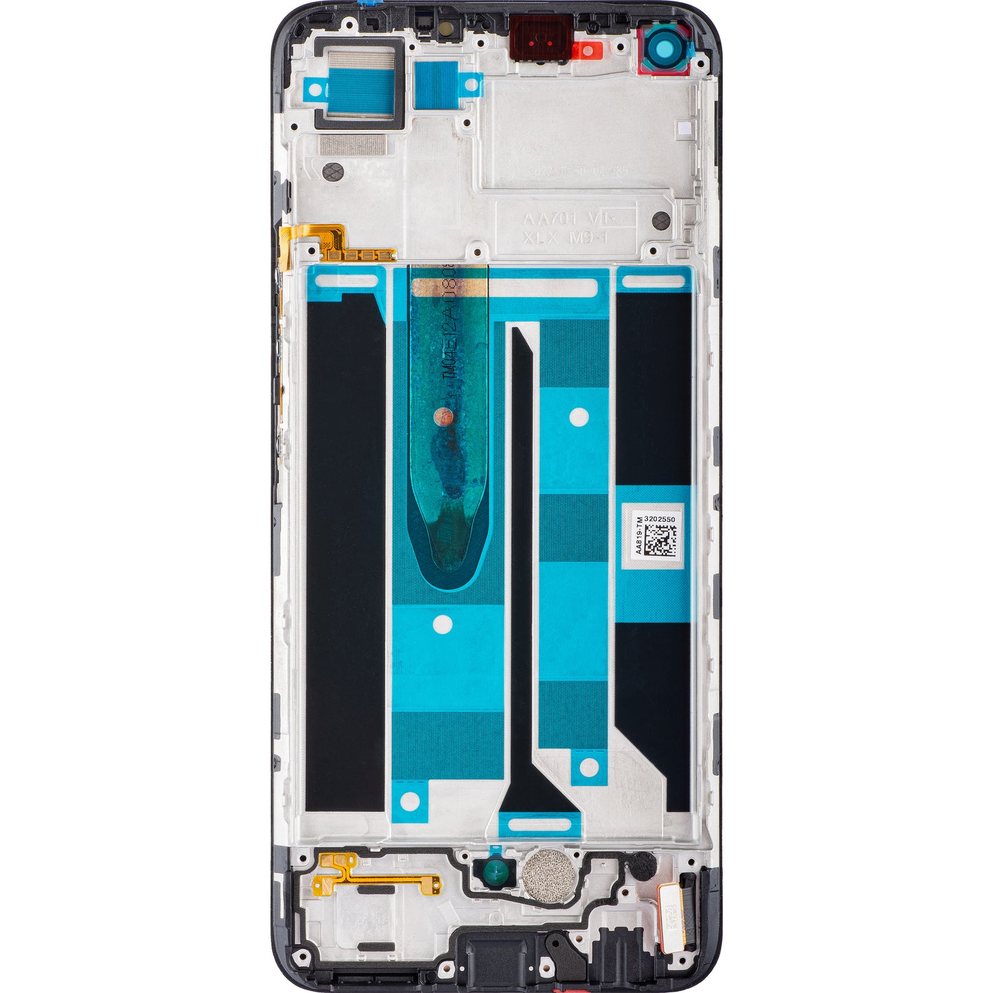 Touchscreen-Display Realme 8, mit Rahmen, Schwarz, Swap 4906919