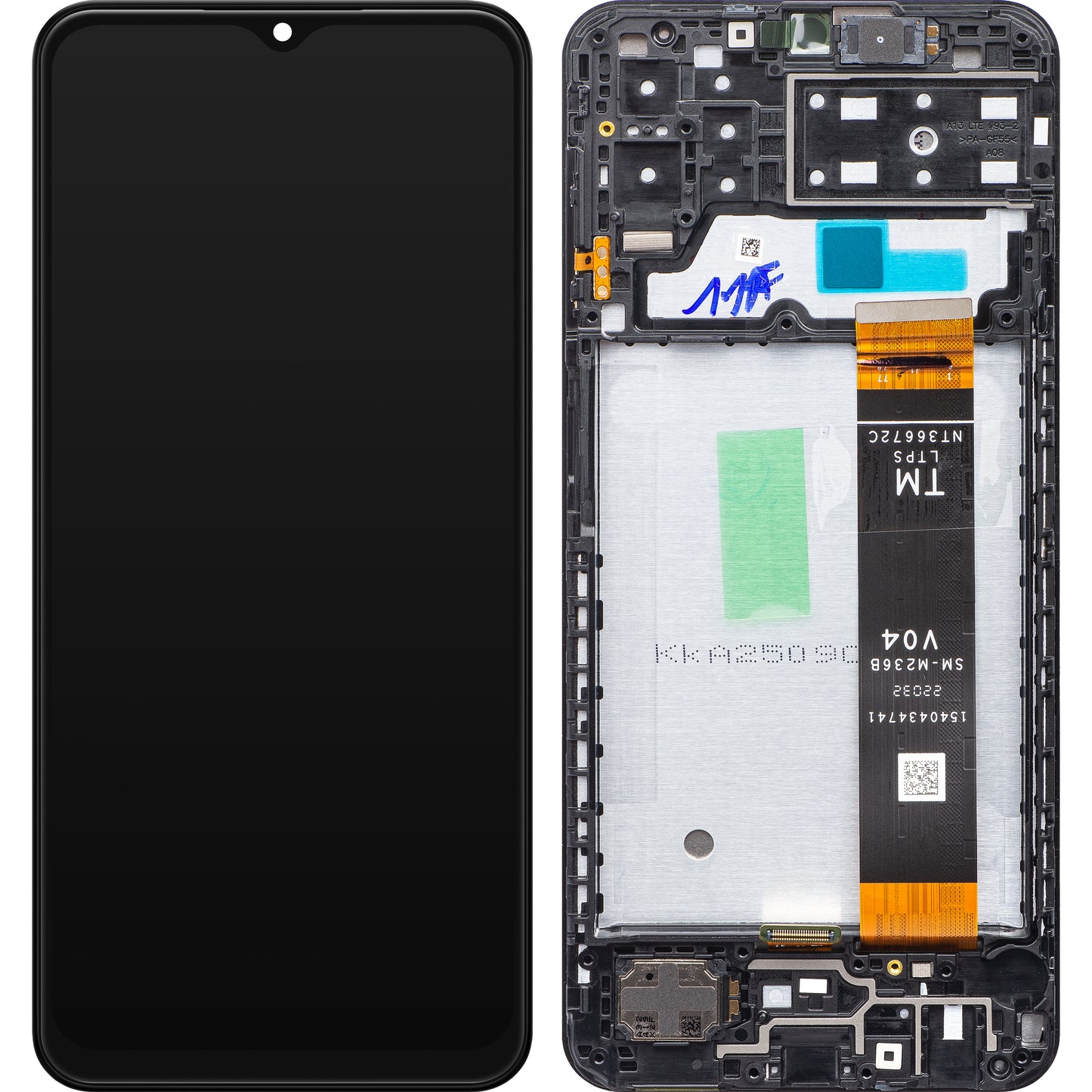 Samsung Galaxy A13 A135 Touchscreen-Display mit Rahmen, Schwarz, Swap GH82-28508A