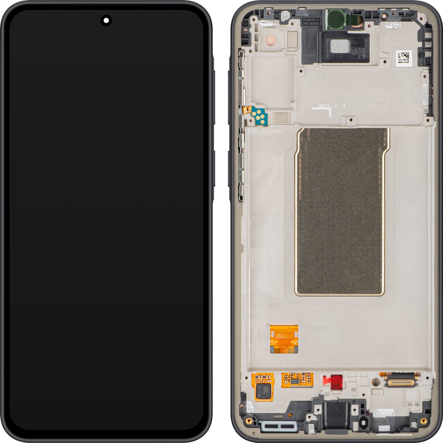 Display mit Touchscreen Samsung Galaxy A37 5G, mit Rahmen, Schwarz (Awesome Charcoal), Service Pack GH82-39232A