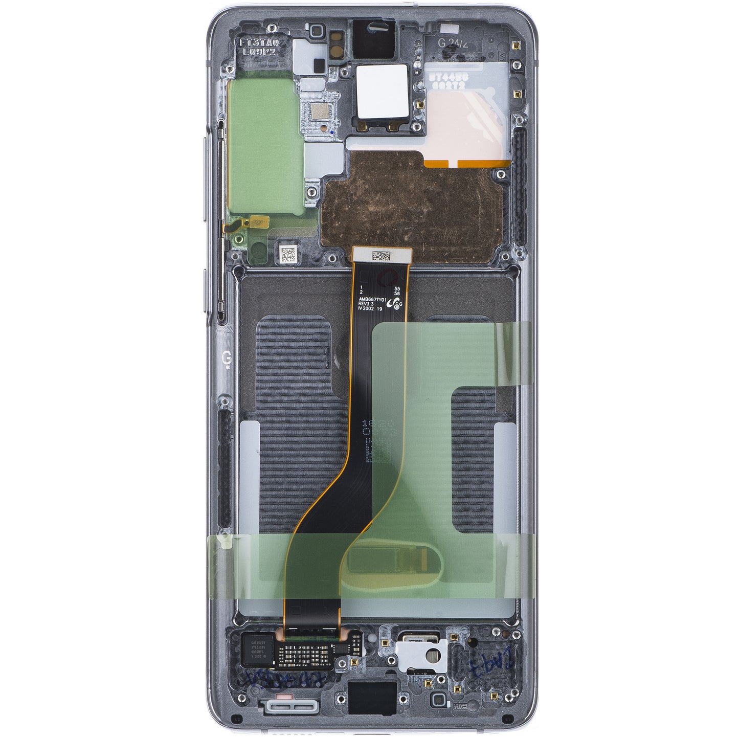 Touchscreen Display Samsung Galaxy S20 5G G981 / S20 G980, mit Rahmen, Schwarz (Cosmic Grau), Service Pack GH82-31432A
