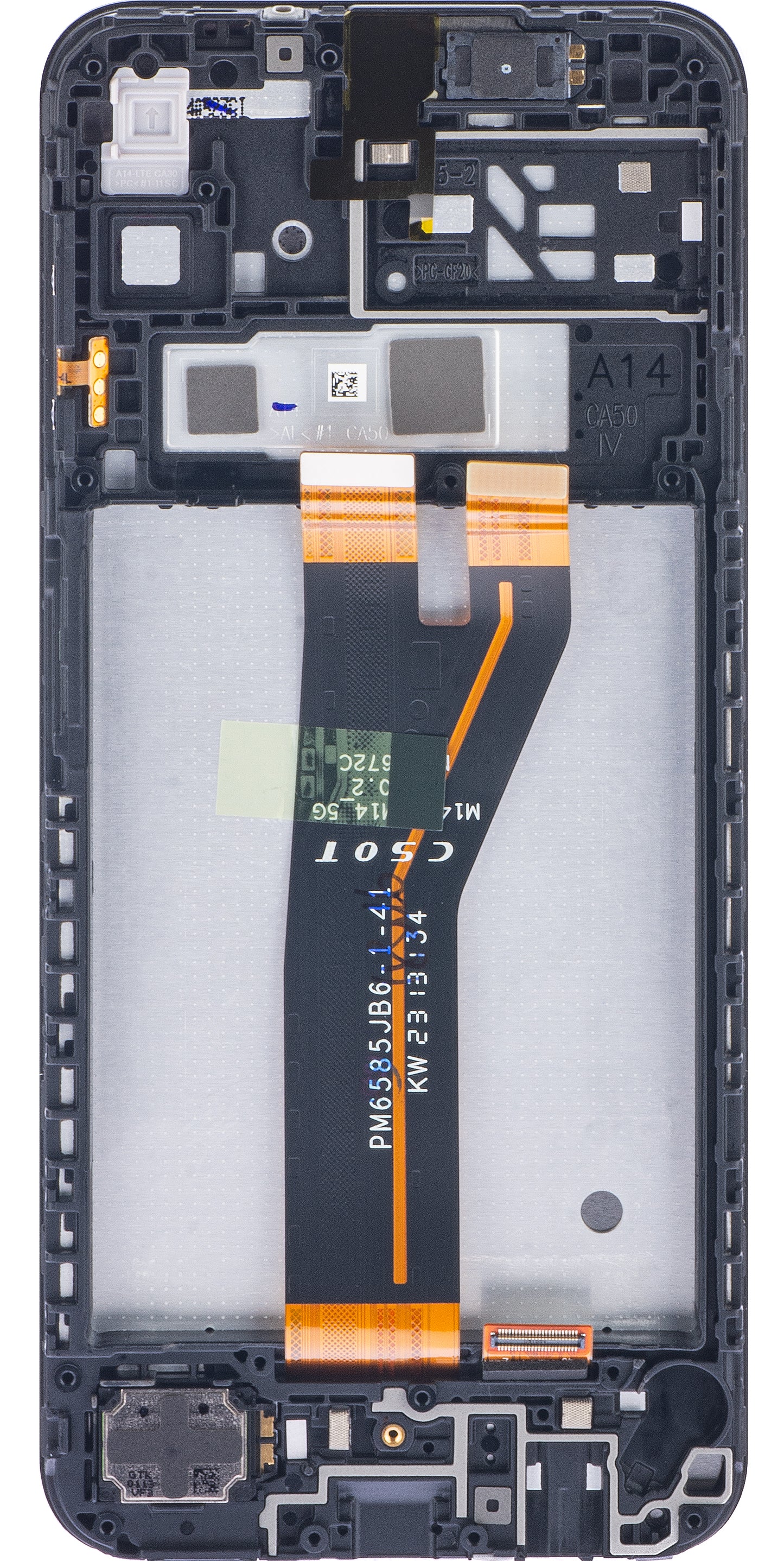 Touchscreen Display Samsung Galaxy A14 A145, mit Rahmen, Nicht-Europa Version, Schwarz, Service Pack GH82-3111185A