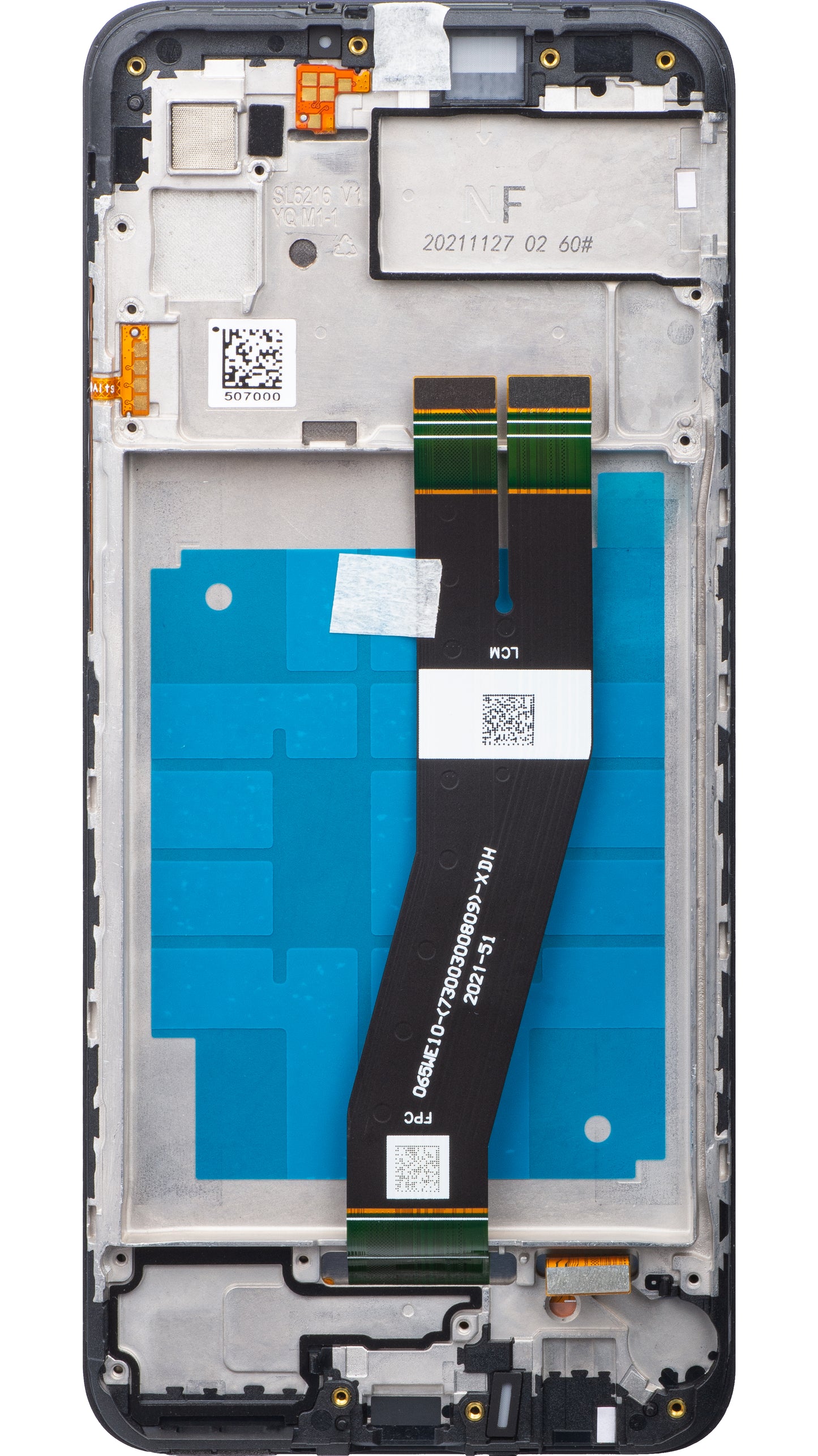 Touchscreen Display Samsung Galaxy A03 A035, mit Rahmen, Version G, Schwarz, Service Pack GH81-21626A