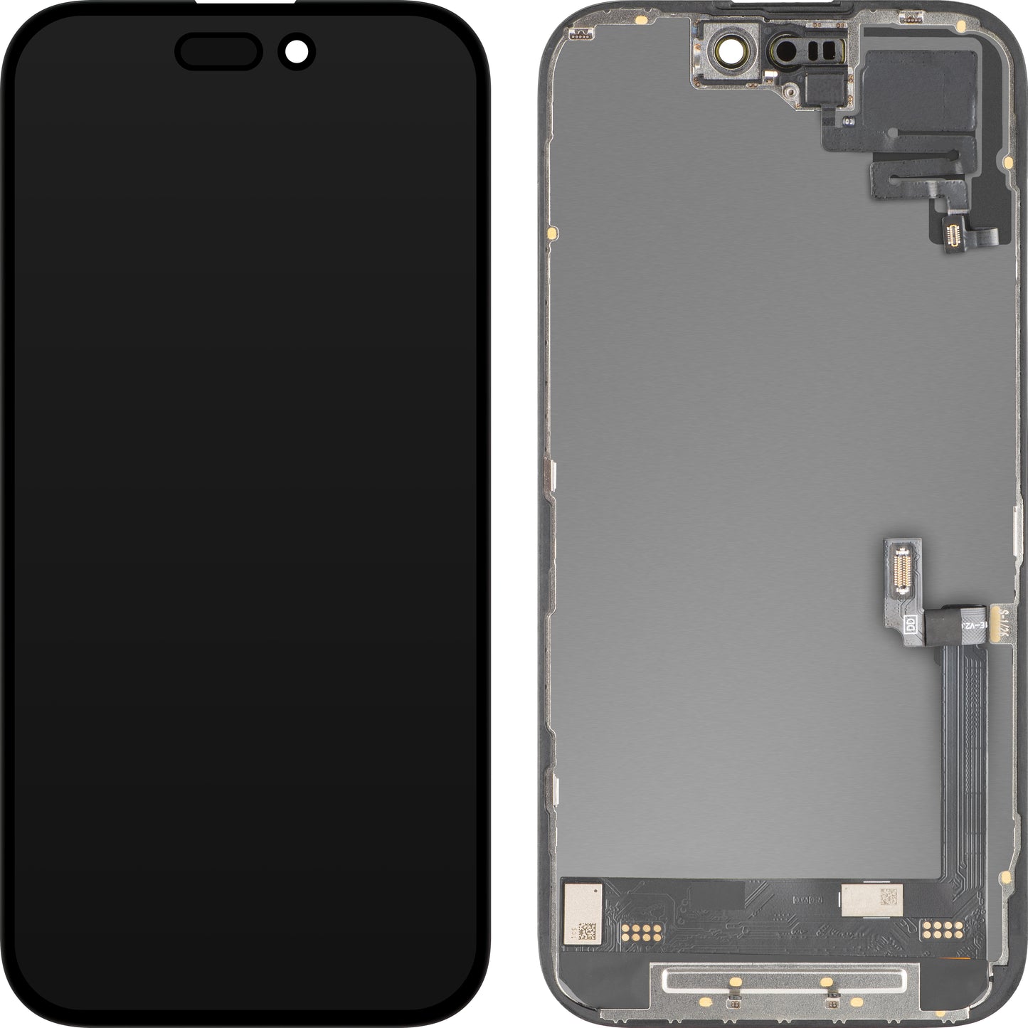 Touchscreen-Display mit Näherungssensor MP kompatibel mit Apple iPhone 16, mit Rahmen, OLED FHD Diagnosesoftware-Version, Schwarz