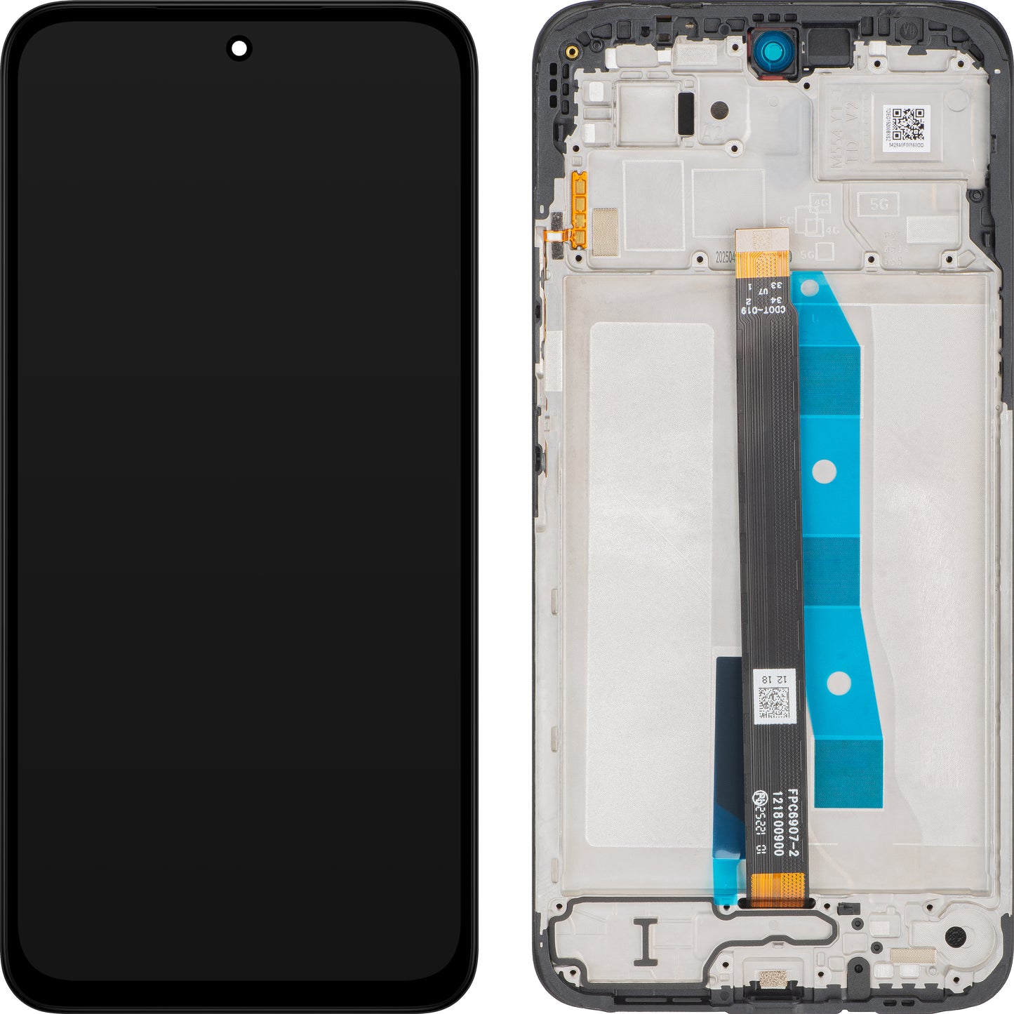 Display mit Touchscreen Xiaomi Redmi 15 5G, mit Rahmen, Schwarz, Service Pack 56002600O1900
