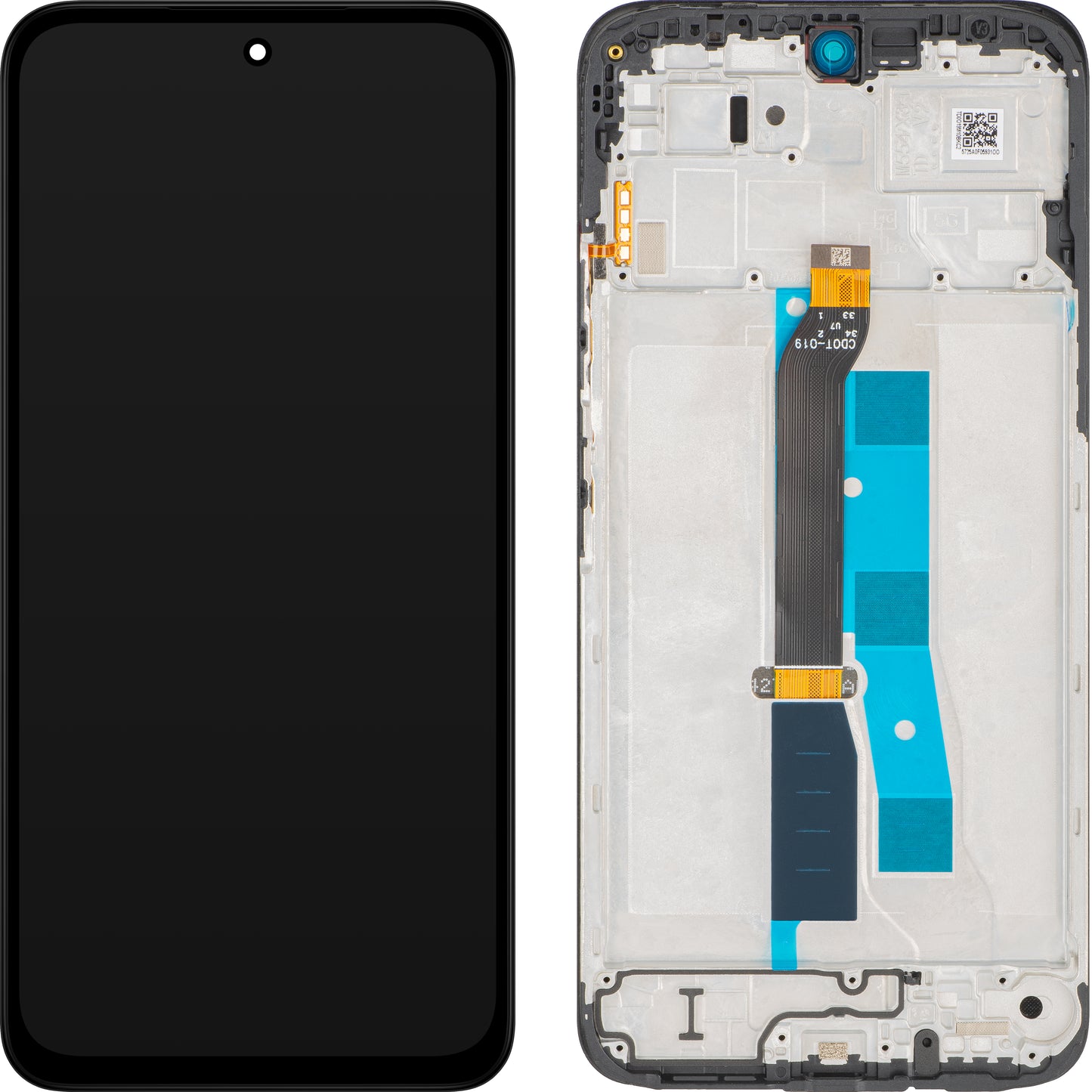 Touchscreen-Display Xiaomi Redmi 15 5G, mit Rahmen, Schwarz, Swap 56002500O1900