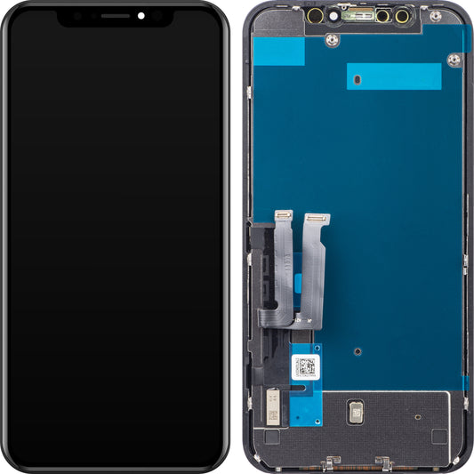 ZY Touchscreen Display für Apple iPhone XR, mit Rahmen, In-Cell LCD Version, Schwarz