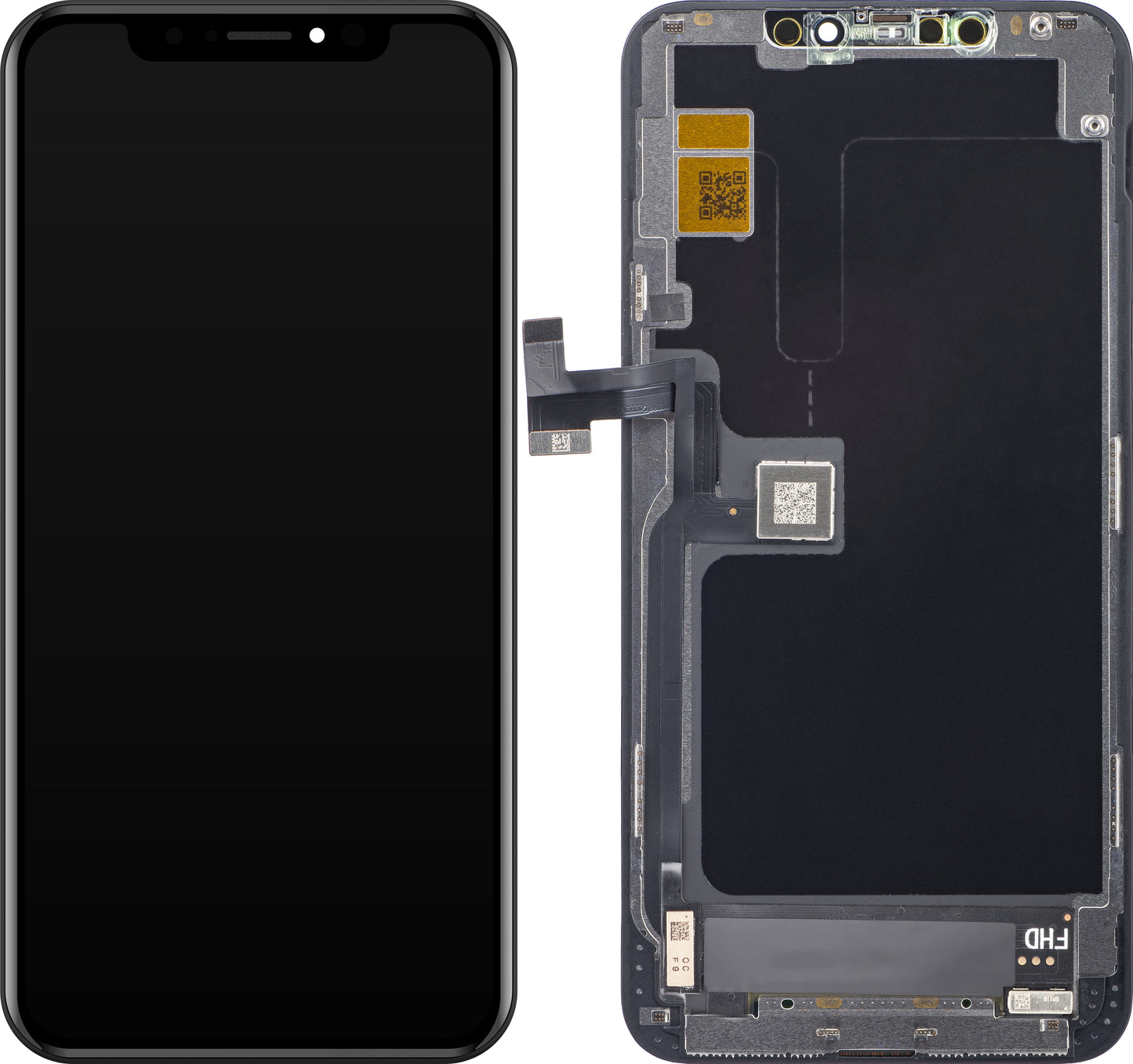 ZY Touchscreen Display für Apple iPhone 11 Pro Max, mit Rahmen, In-Cell IC Movable LCD Version, Schwarz