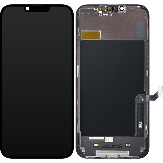 ZY Touchscreen Display für Apple iPhone 14 Plus, mit Rahmen, LCD In-Cell IC beweglich, Schwarz
