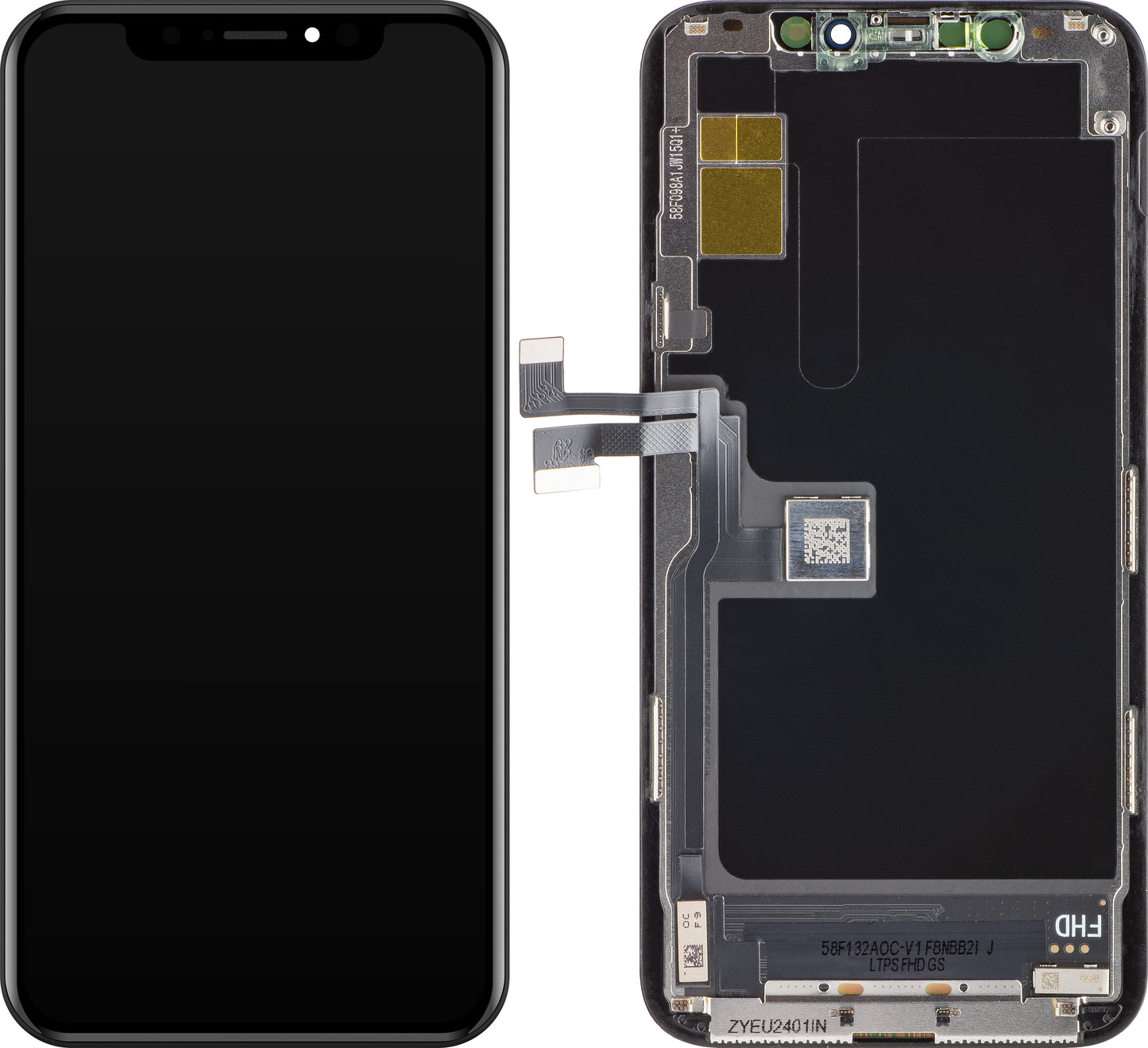 ZY Touchscreen Display für Apple iPhone 11 Pro, mit Rahmen, In-Cell IC Movable LCD Version, Schwarz