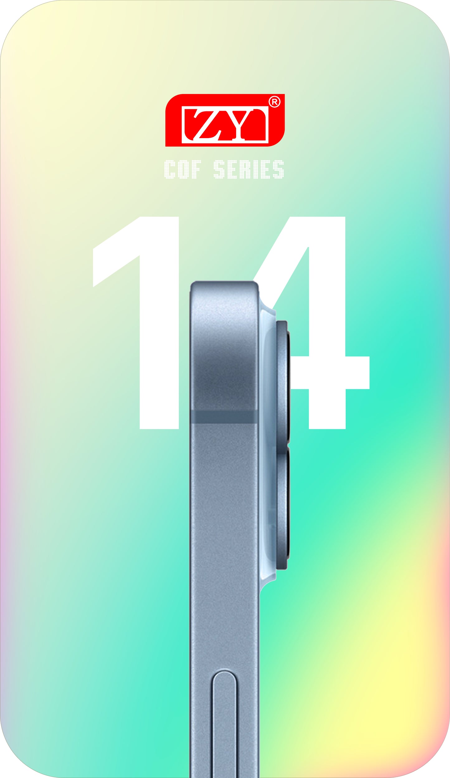 ZY Touchscreen Display für Apple iPhone 14, mit Rahmen, LCD In-Cell IC beweglich, Schwarz