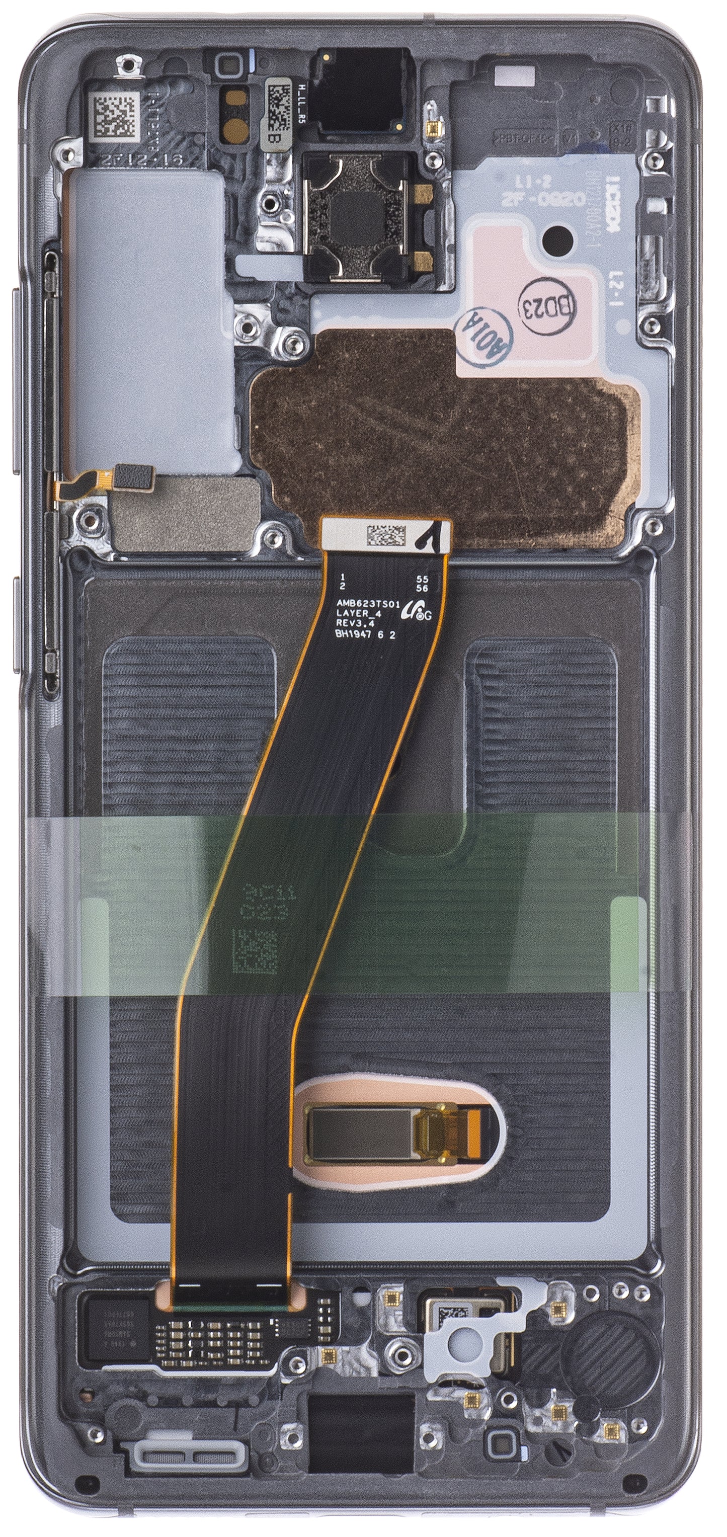 Touchscreen Display Samsung Galaxy S20 5G G981 / S20 G980, mit Rahmen, grau, Service Pack GH82-22131A