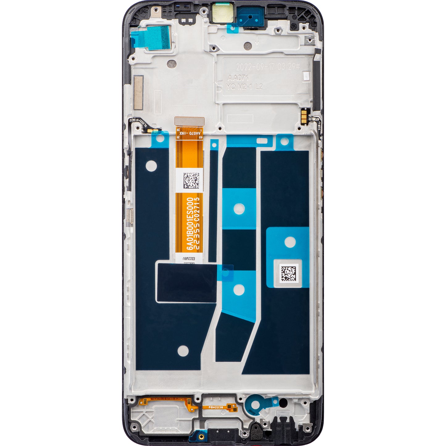 Oppo A54s Touchscreen Display mit Rahmen, Schwarz, Service Pack 4908020