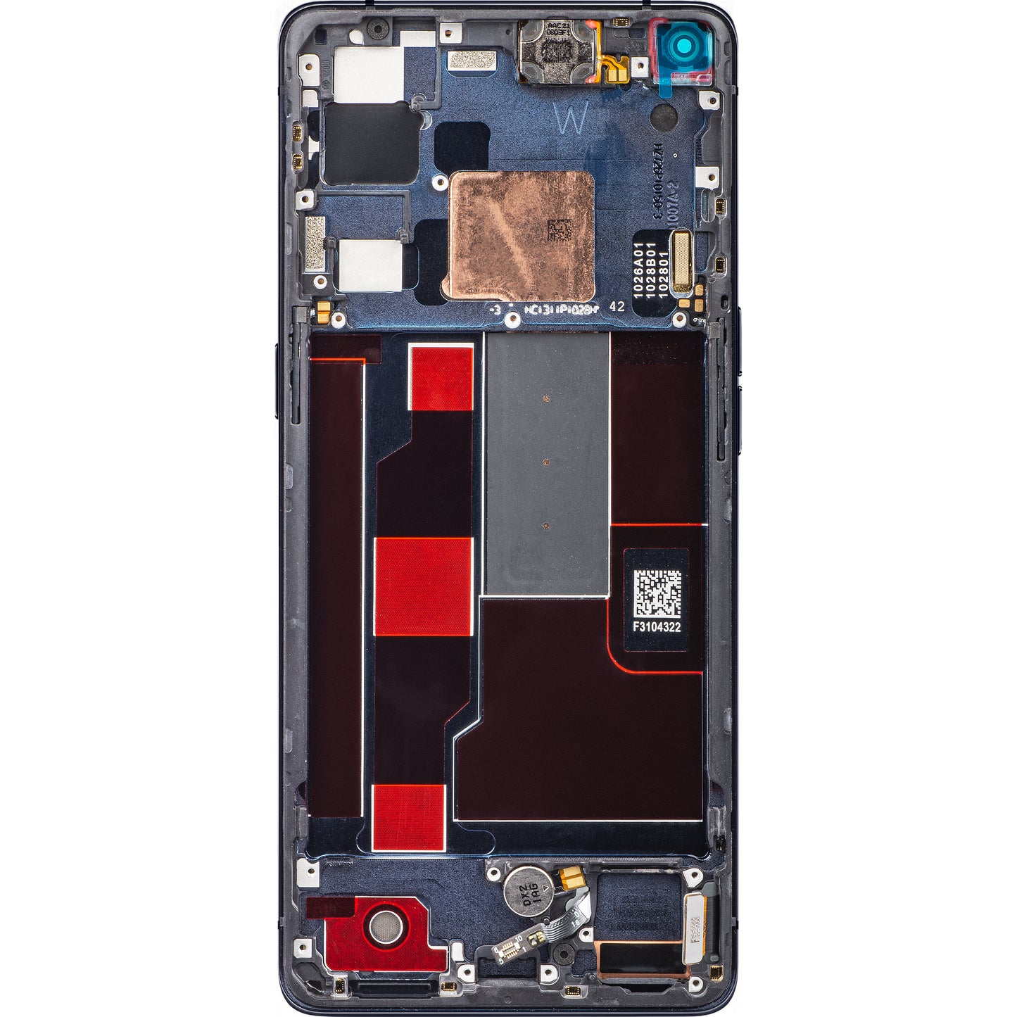 Display / Touchscreen für Oppo Find X2 Neo | mit Rahmen | Schwarz (Moonlight Black) | Service Pack