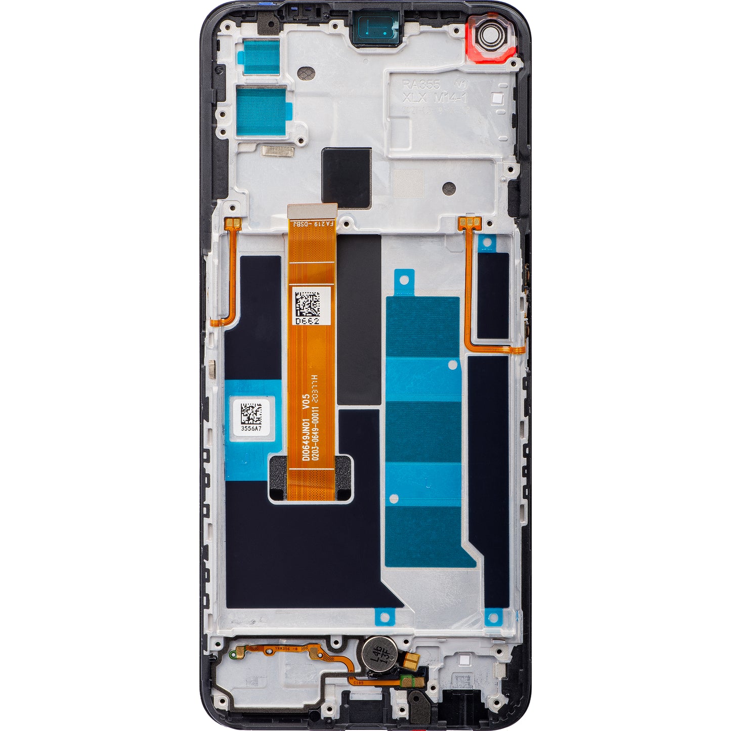 Realme 7 5G Touchscreen Display Realme 7 5G, mit Rahmen, Schwarz, Service Pack 4904747