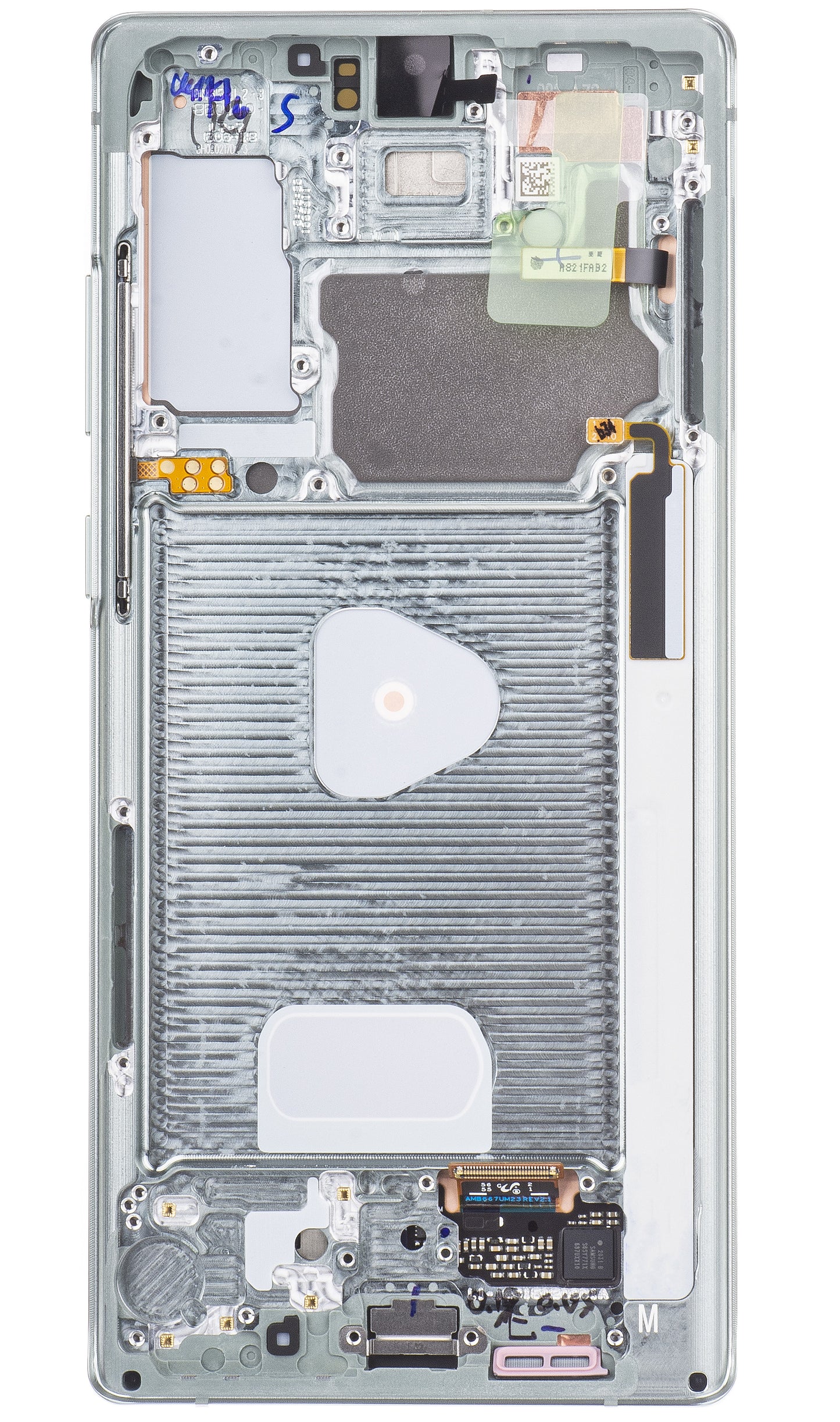 Touchscreen Display Samsung Galaxy Note 20 5G N981 / Note 20 N980, mit Rahmen, Grün, Service Pack GH82-23495C