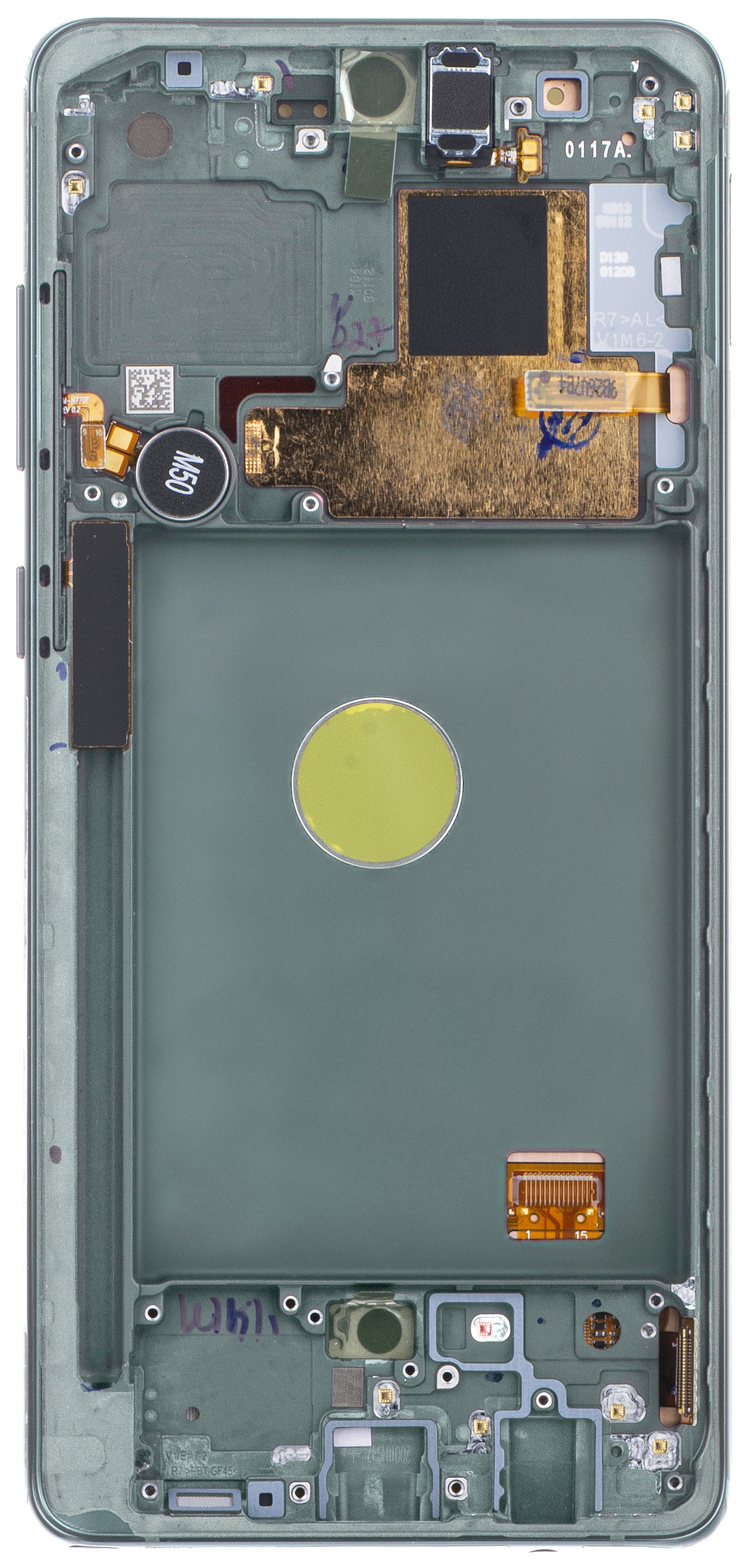 Touchscreen Display Samsung Galaxy Note10 Lite N770, mit Rahmen, Silber, Service Pack GH82-2202055B