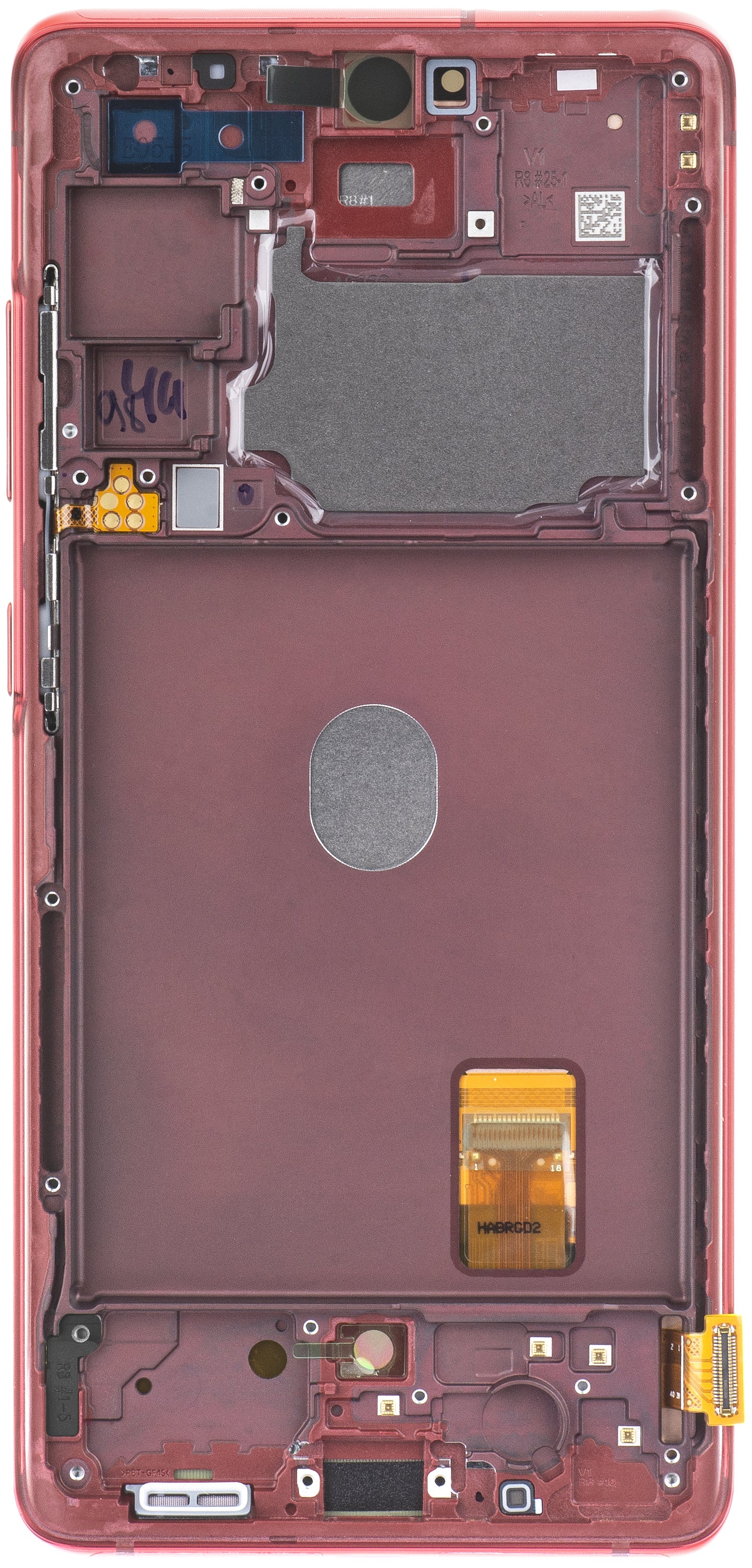 Touchscreen Display Samsung Galaxy S20 FE G780, with Frame, Red, Service Pack GH82-24219E