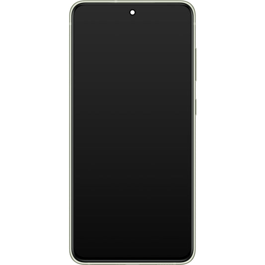 Touchscreen Display Samsung Galaxy S21 FE 5G G990, mit Rahmen, Grün, Service Pack GH82-2656590C