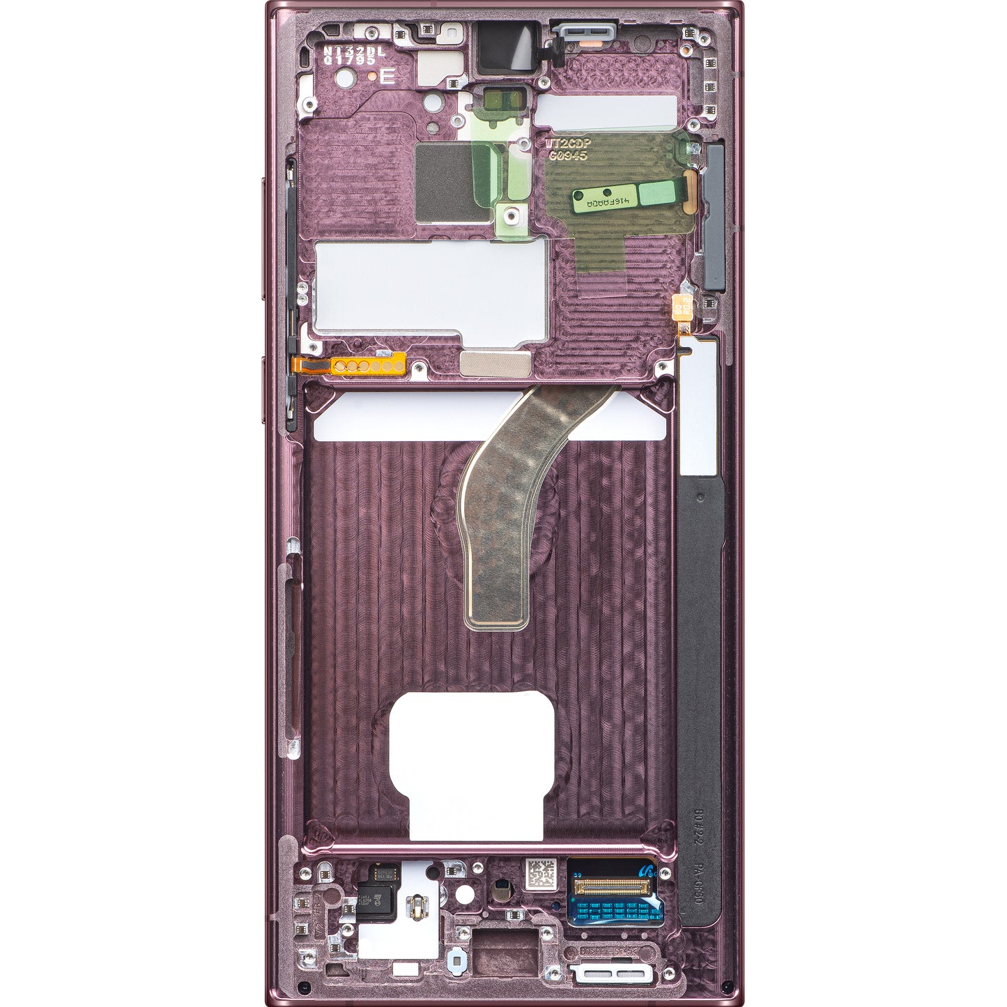 Samsung Galaxy S22 Ultra 5G S908 Touchscreen Display Samsung Galaxy S22 Ultra 5G S908, mit Rahmen, Kirsche, Service Pack GH82-27488B