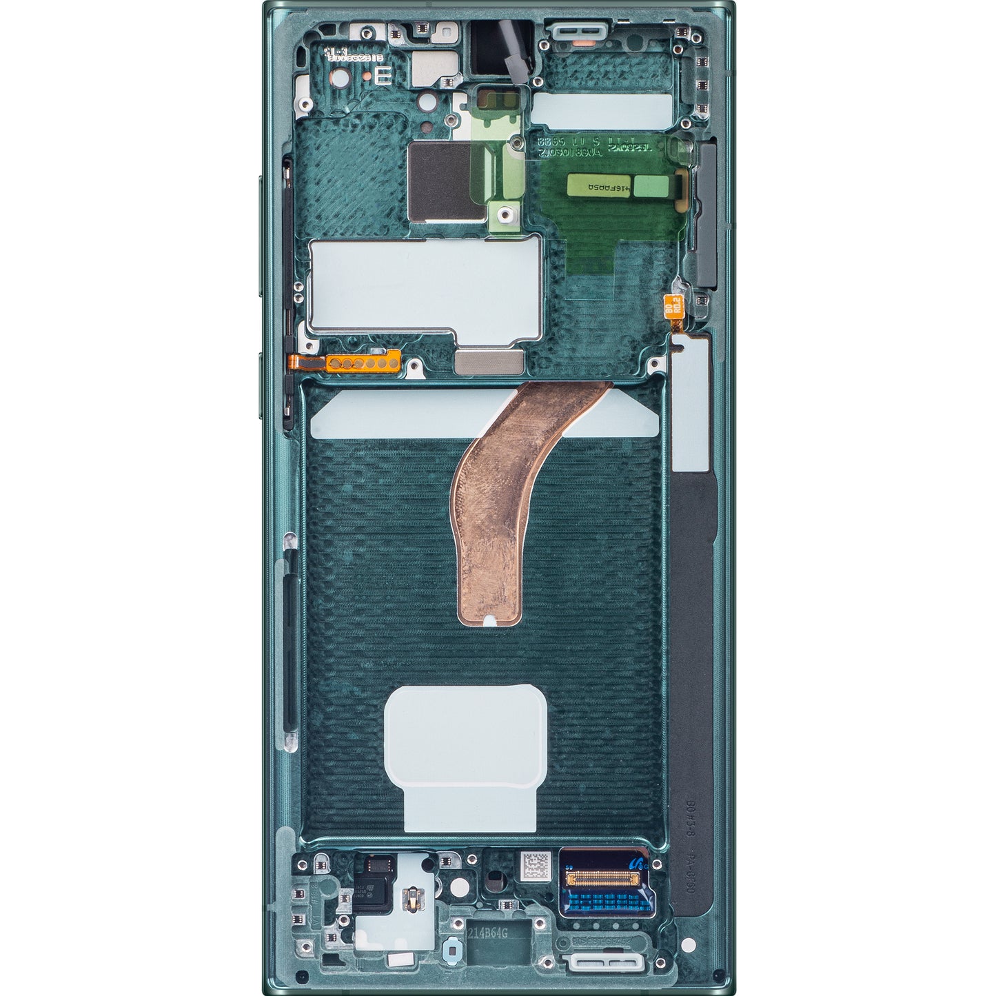 Touchscreen Display Samsung Galaxy S22 Ultra 5G S908, mit Rahmen, Grün, Service Pack GH82-27488D
