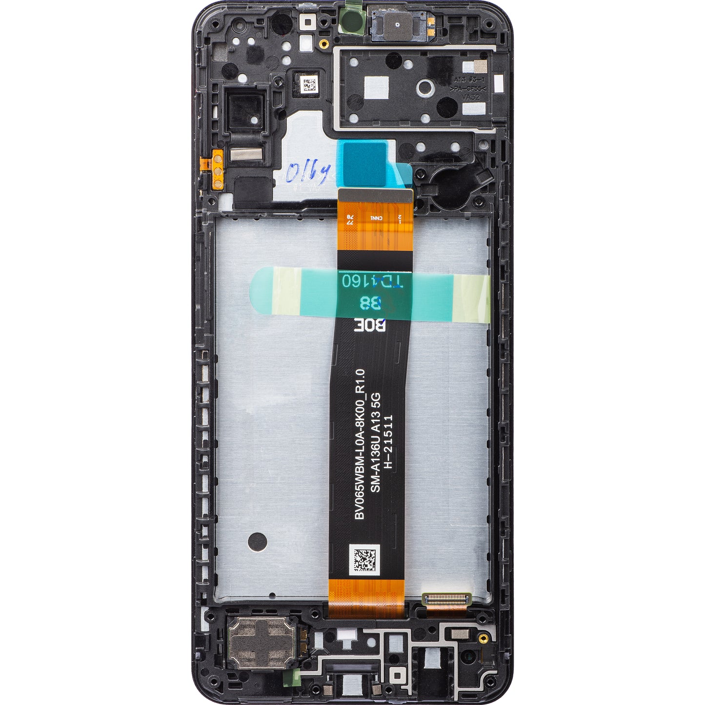 Touchscreen Display Samsung Galaxy A13 5G A136, mit Rahmen, Schwarz, Service Pack GH82-29077A