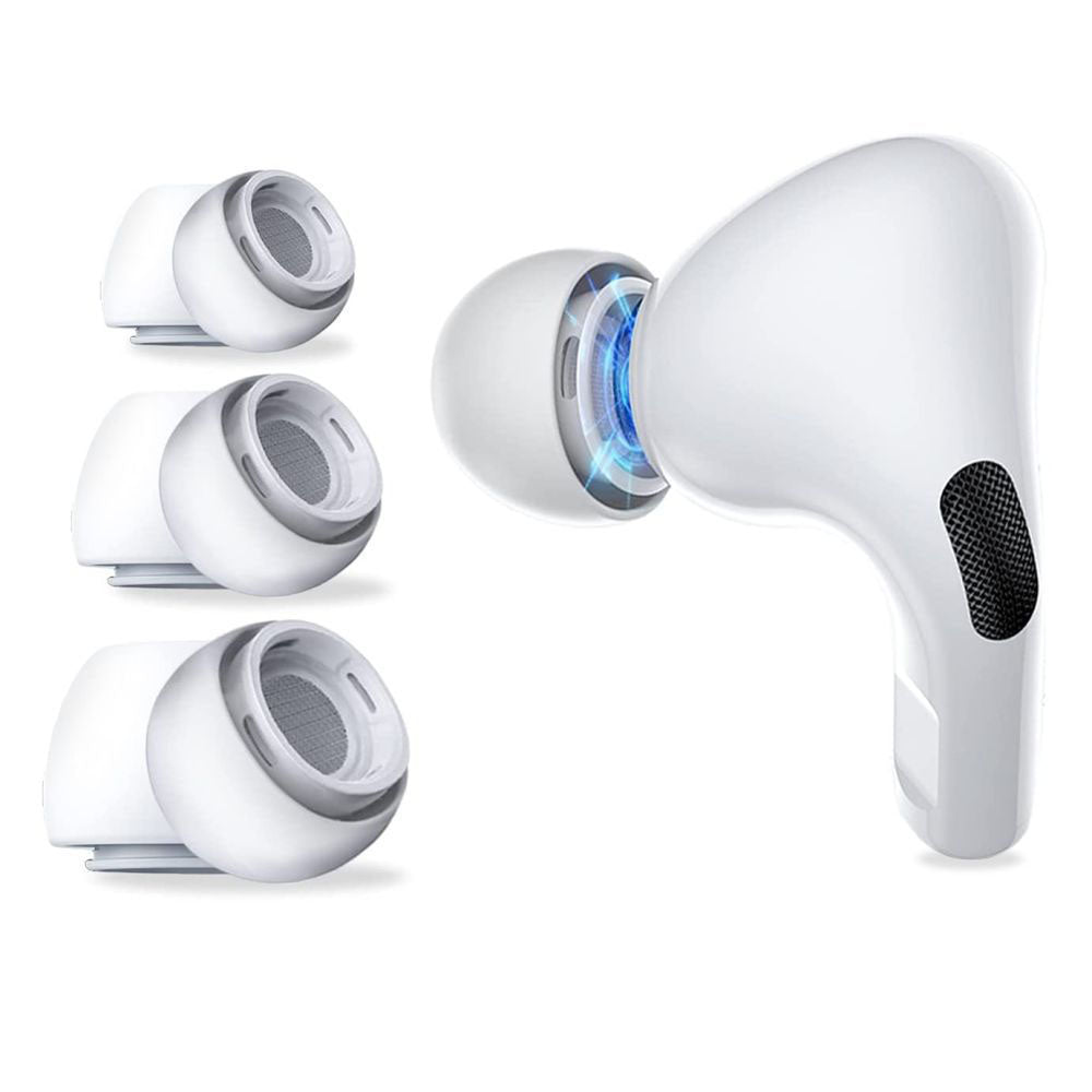 Techsuit ET1 Stöpsel für Apple AirPods Pro Serie, Größe XS / S / L, Weiß