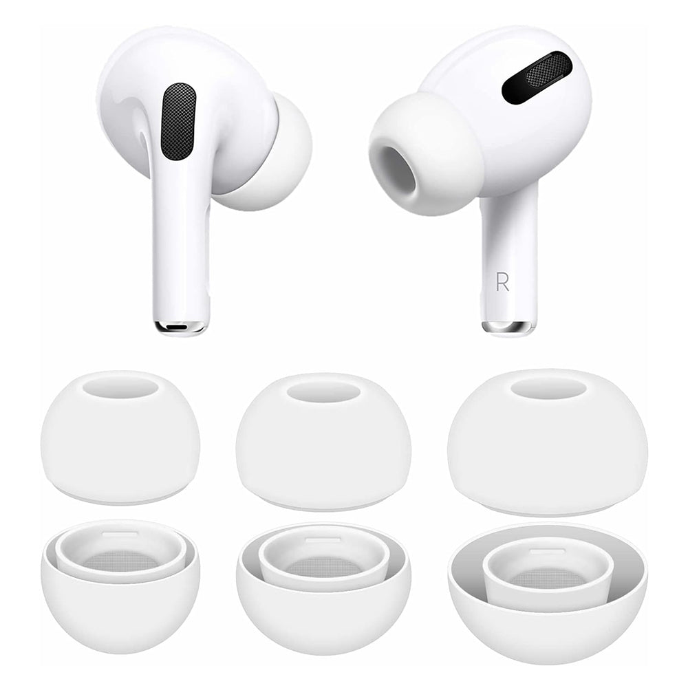 Techsuit ET1 Stöpsel für Apple AirPods Pro Serie, Größe XS / S / L, Weiß