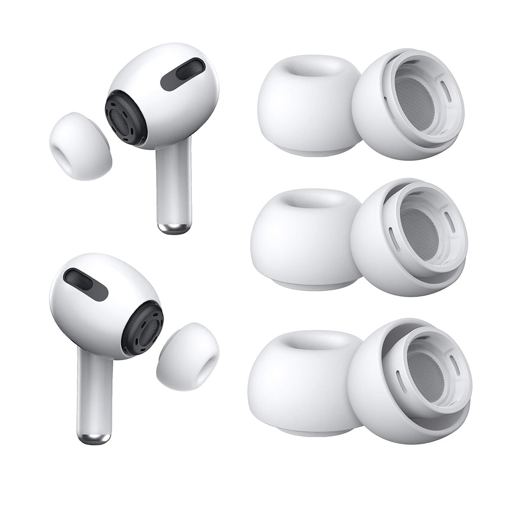 Techsuit ET1 Stöpsel für Apple AirPods Pro Serie, Größe XS / S / L, Weiß
