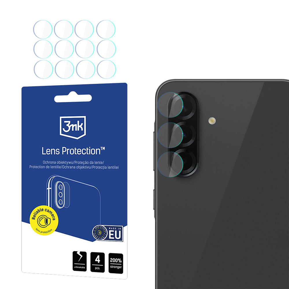 3MK Schutz Rückkamera-Schutzfolie für Samsung Galaxy A57 5G / A37 5G, gehärtetes Glas, 4er-Set, transparent