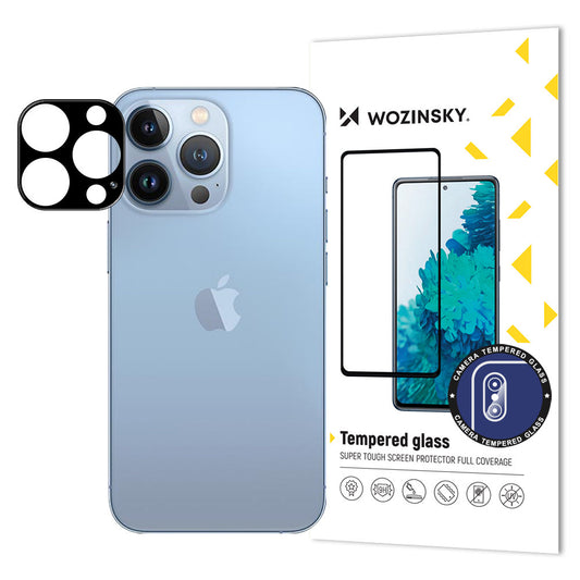 WZK Back Camera Protective Film for Apple iPhone 15 Pro Max, Glass Protected, Black