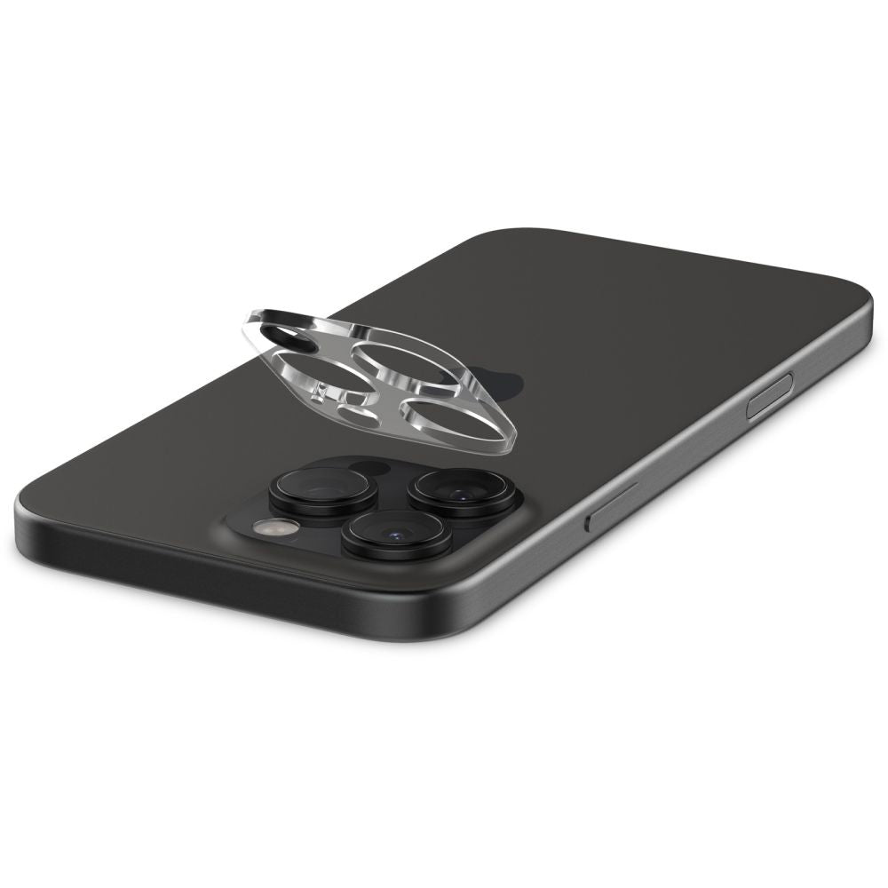 Schutzfolie für die Rückkamera Spigen GlastR Optik für Apple iPhone 16 Pro Max, gehärtetes Glas, Set mit 2 Stück, Transparent AGL05761