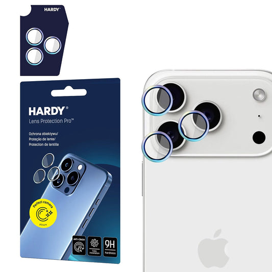 Schutzfolie 3MK Hardy Protection Pro für die Rückkamera des Apple iPhone 17 Pro Max / 17 Pro, gehärtetes Glas, Mehrfarbig