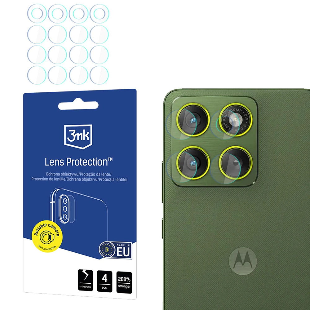 Schutzfolie Rückkamera 3MK Protection für Motorola Edge 70, Gehärtetes Glas, Set 4 Stück, Transparent